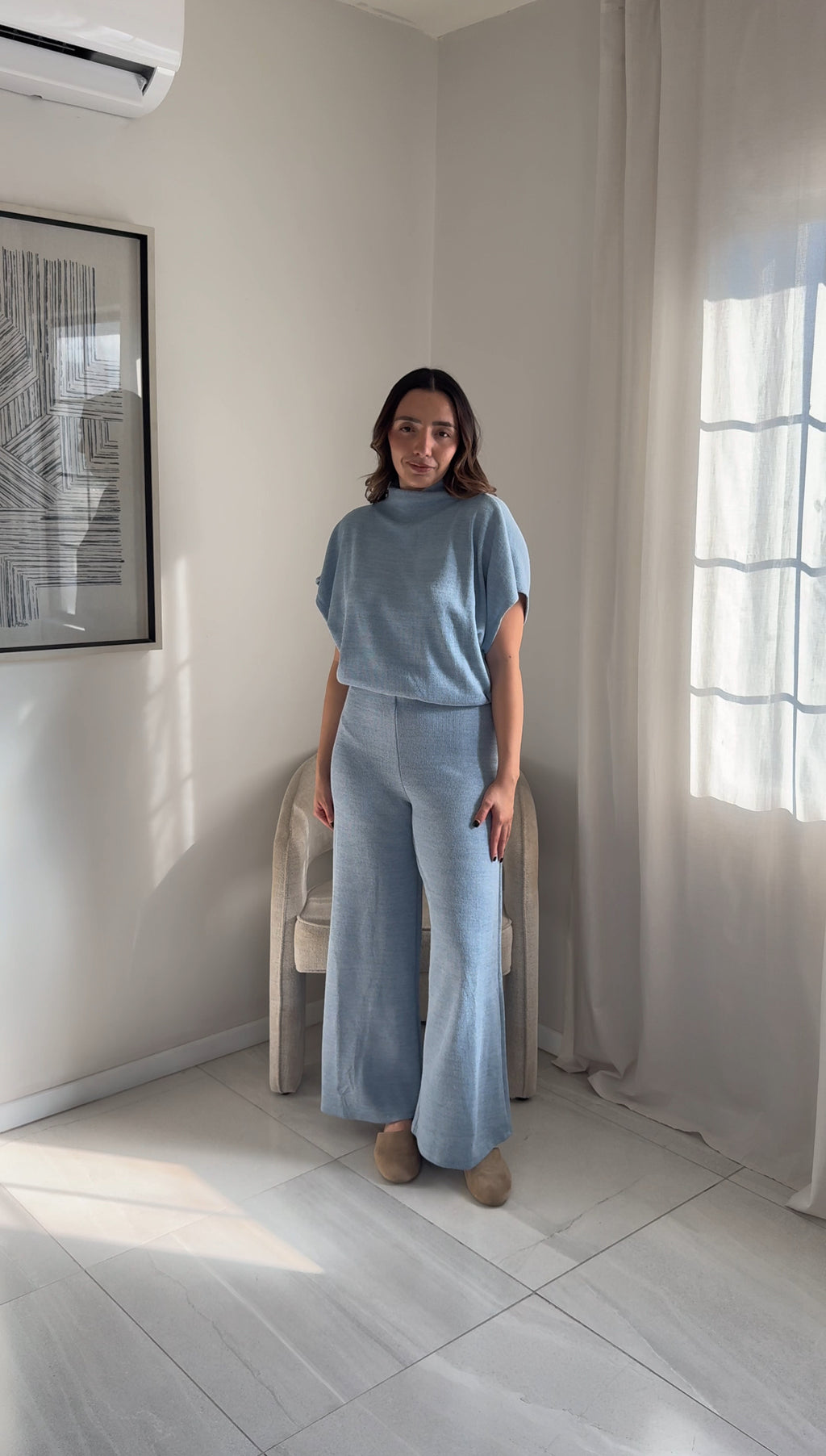 Blue Knit Co-ord Set