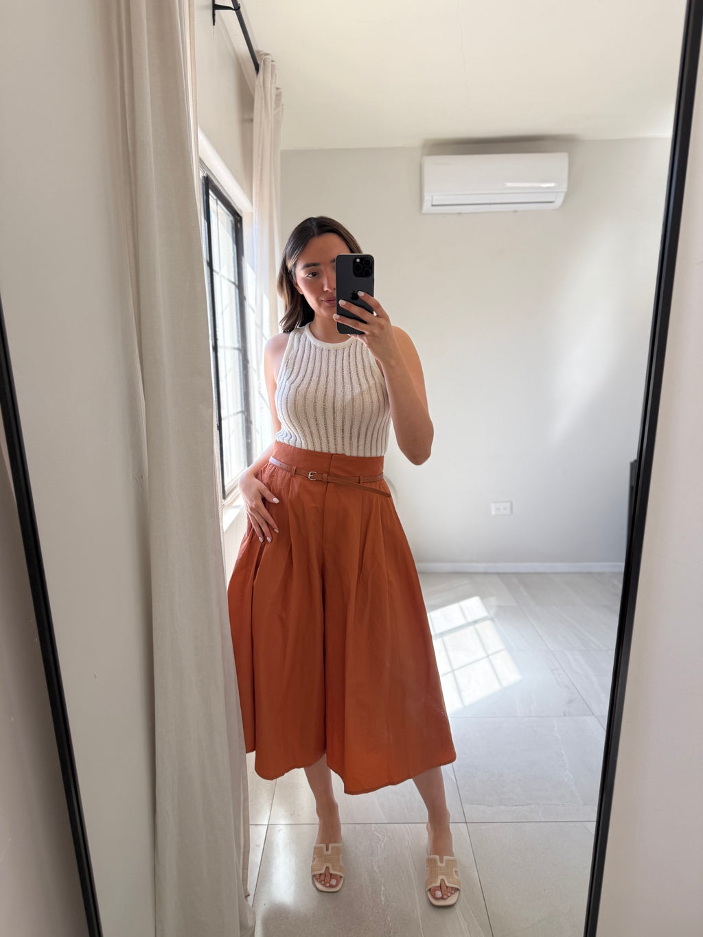 Woven Caramel Bermudas