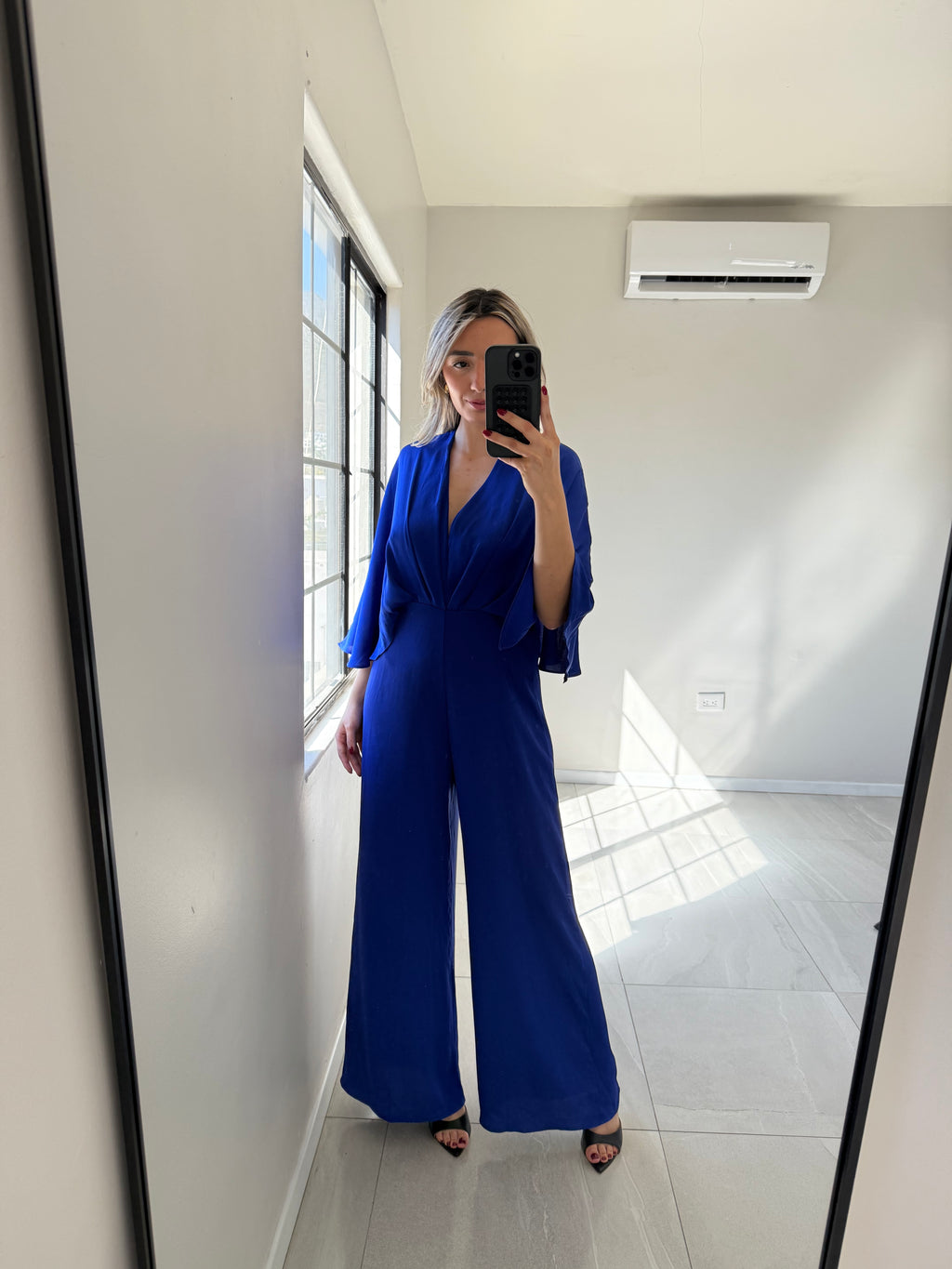 Silk Jumpsuit Azul