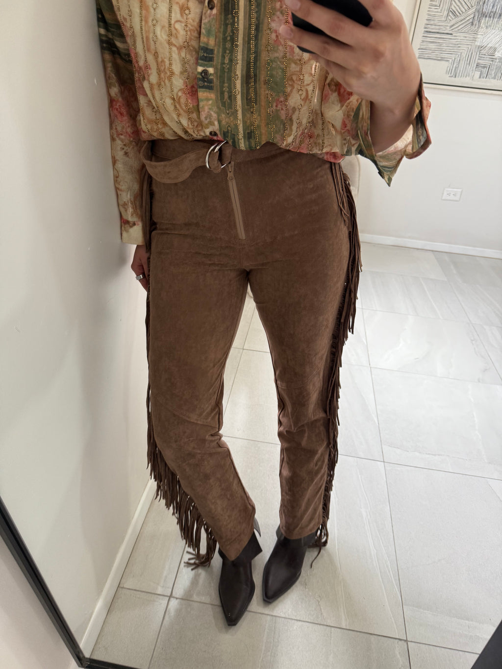 Cow Fringe Pants