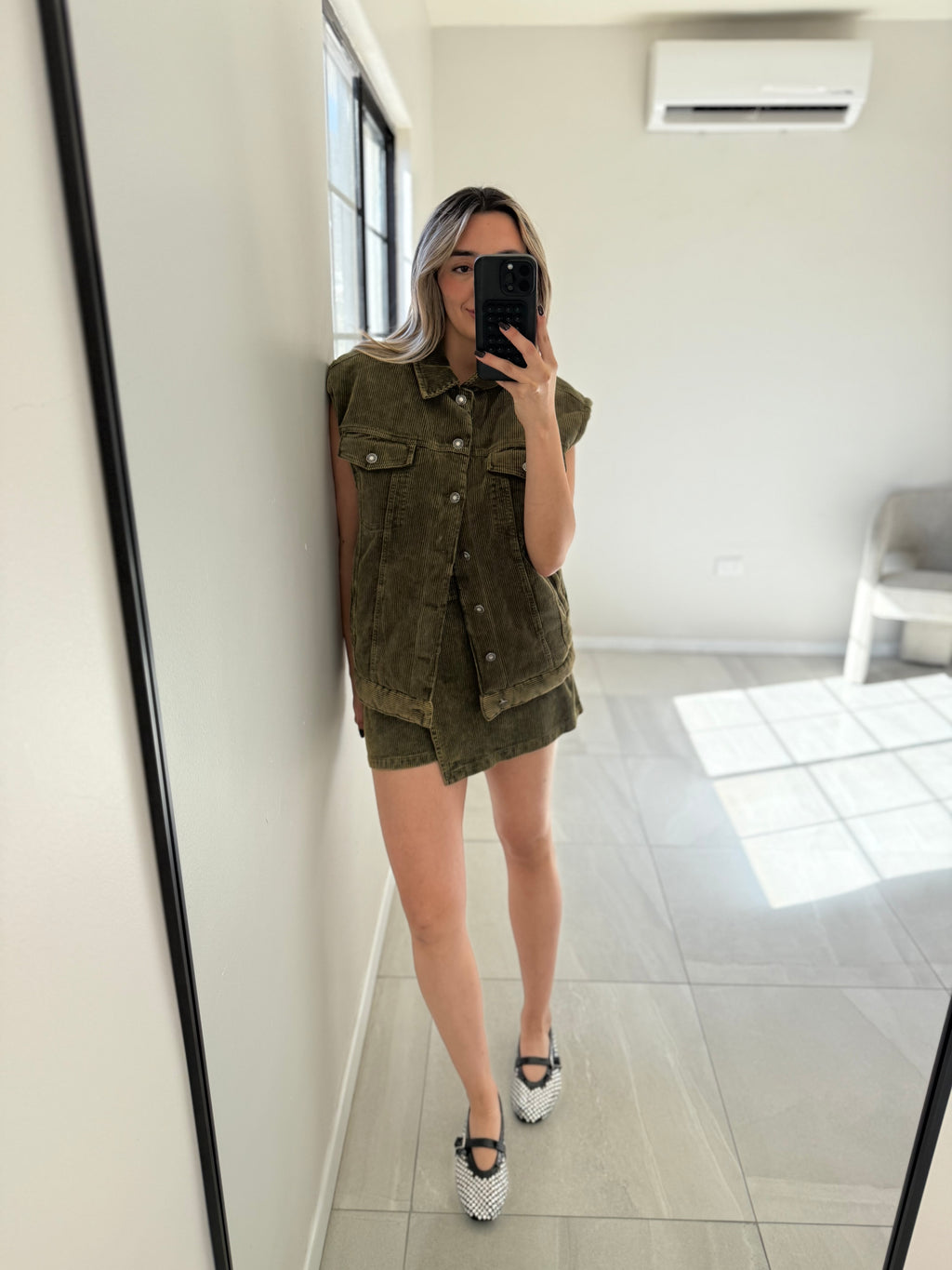 Corduroy Olive Set