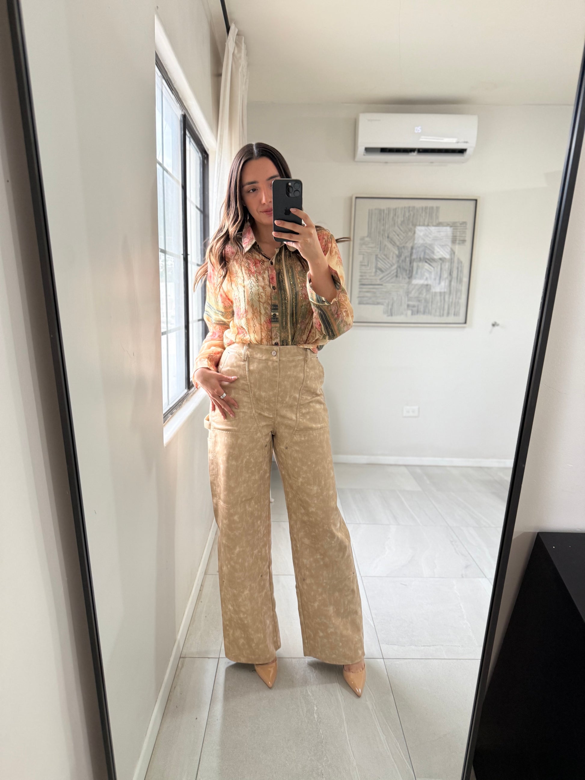 Leather Carpenter Pant