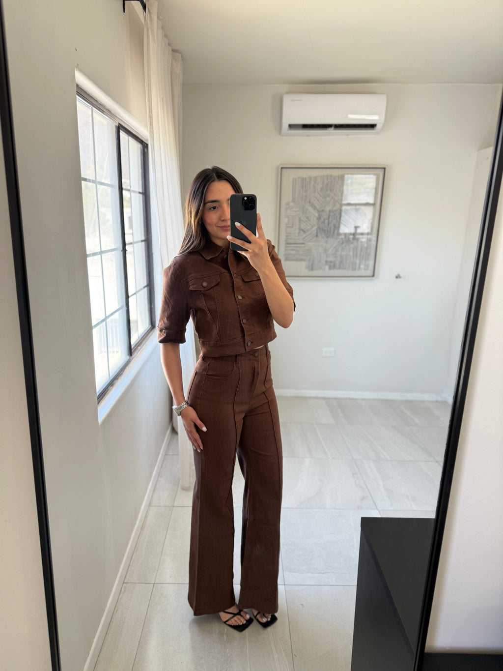 Brown Till Jacket Set