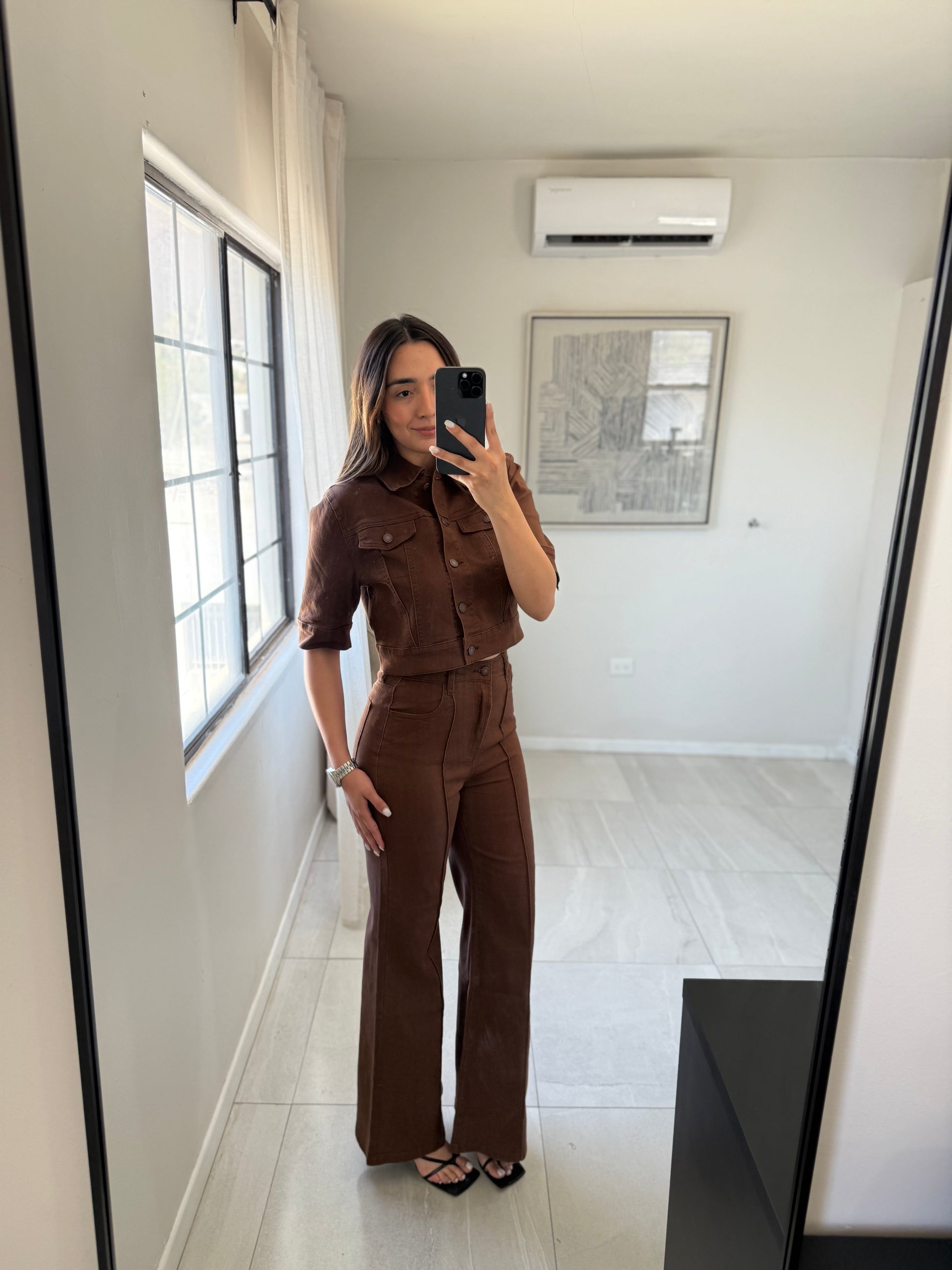 Brown Till Jacket Set