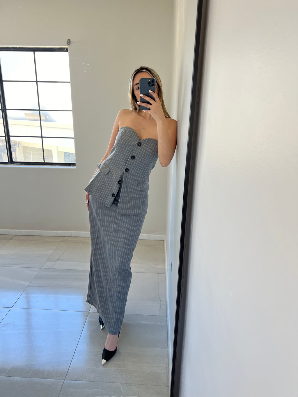 Striped Skirt Set