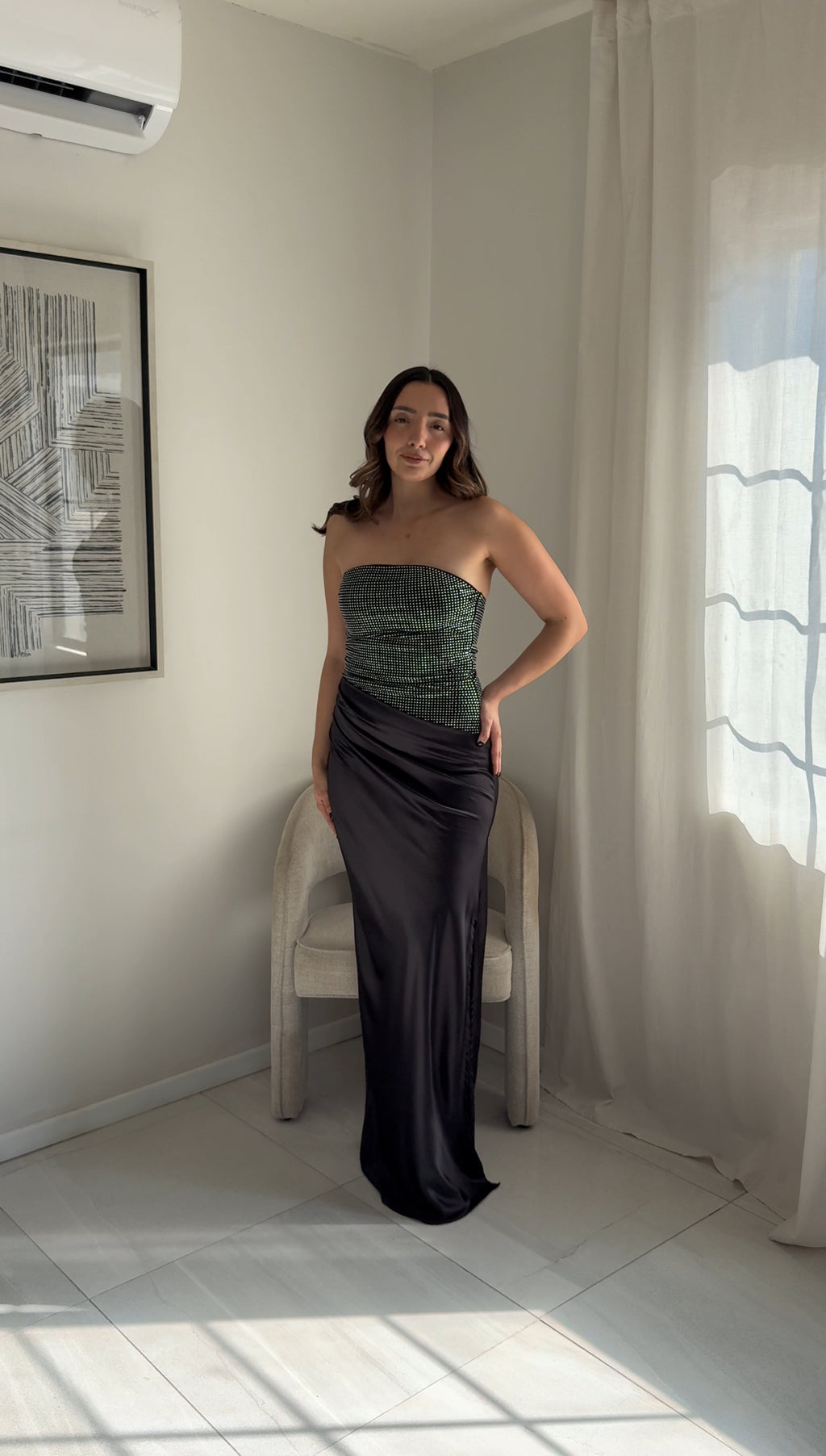 Black Wrap Maxi Dress