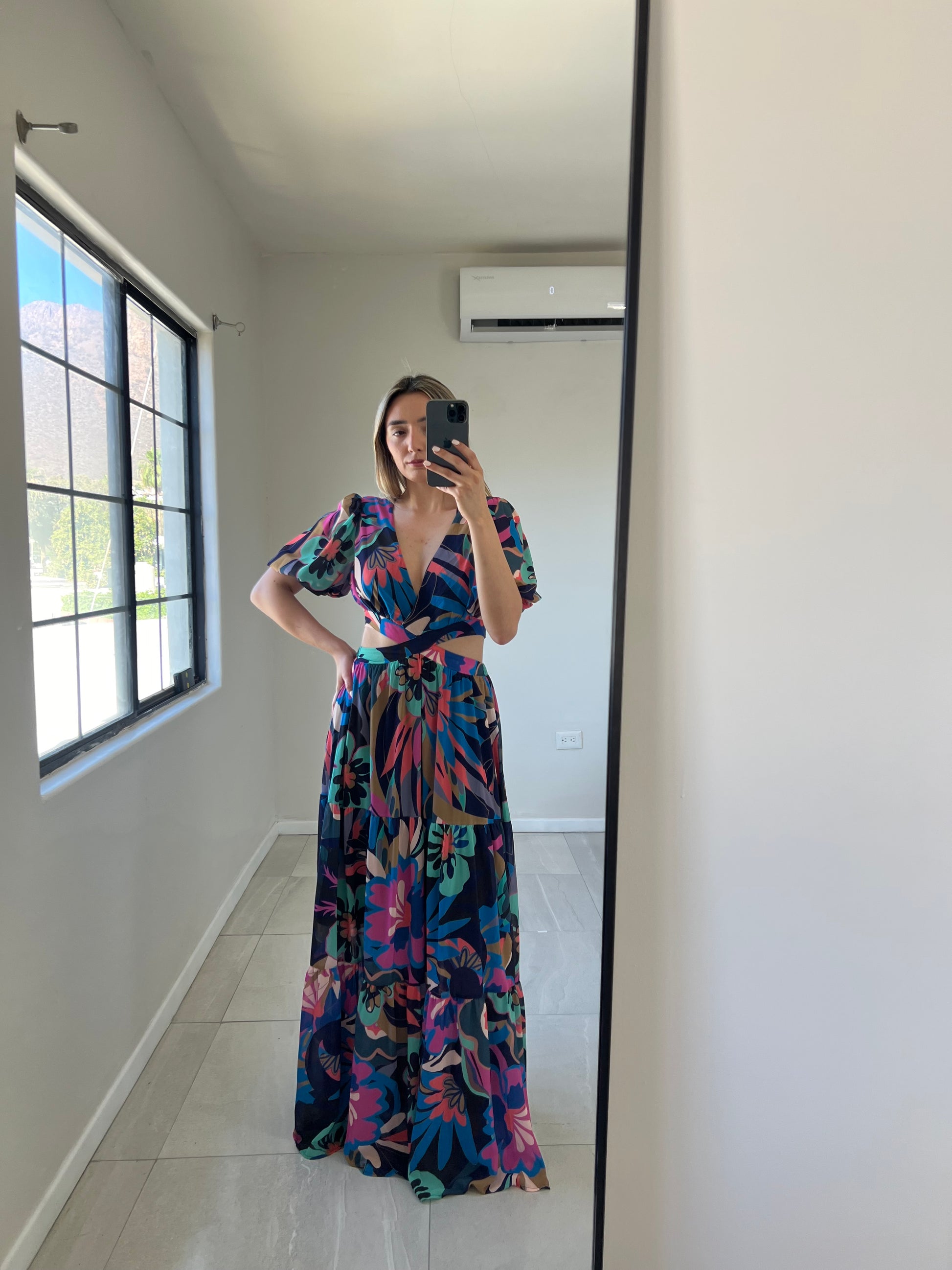 Vestido Cut Out Navy Blue