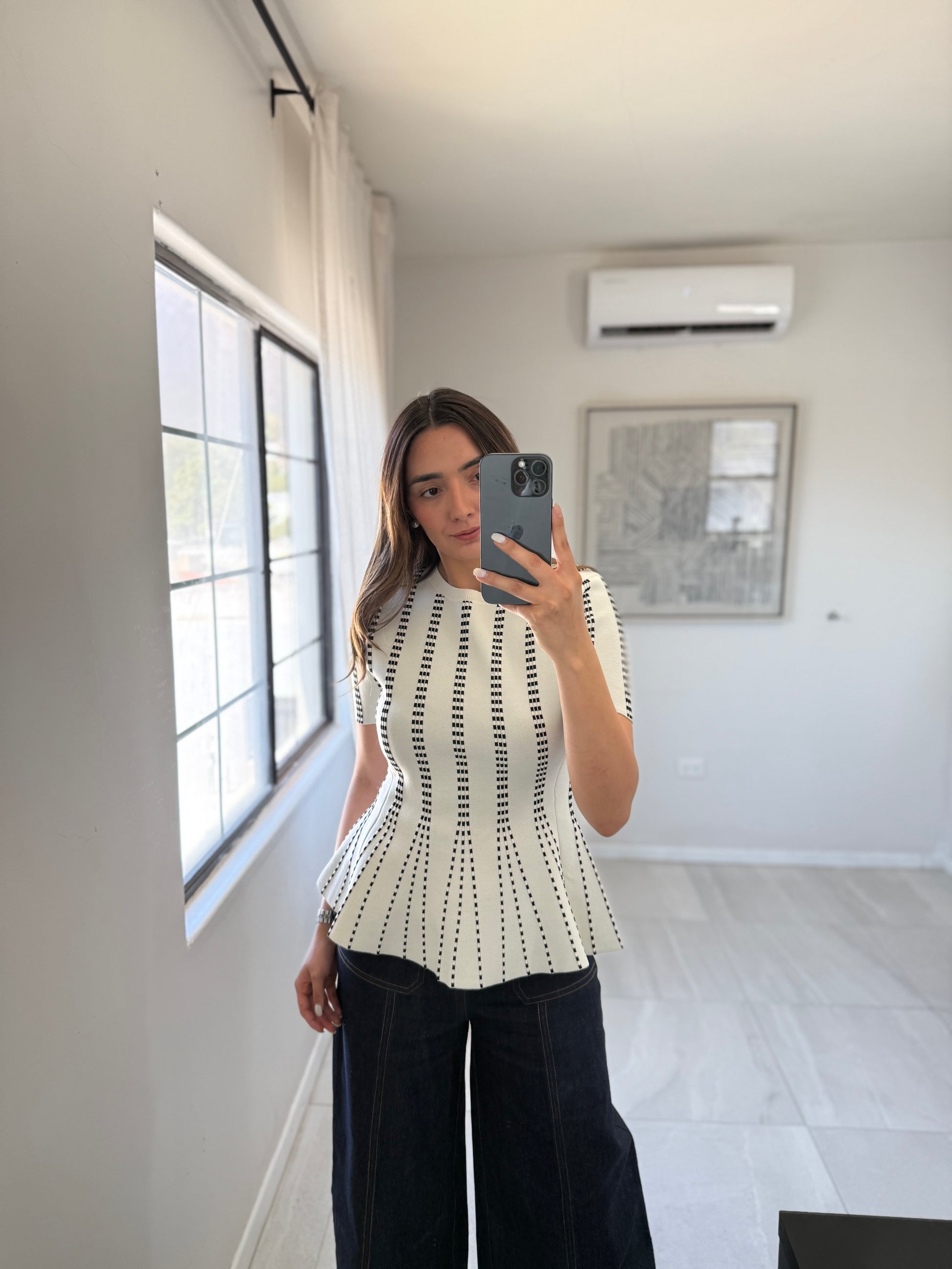 Jacquard Sweater Top