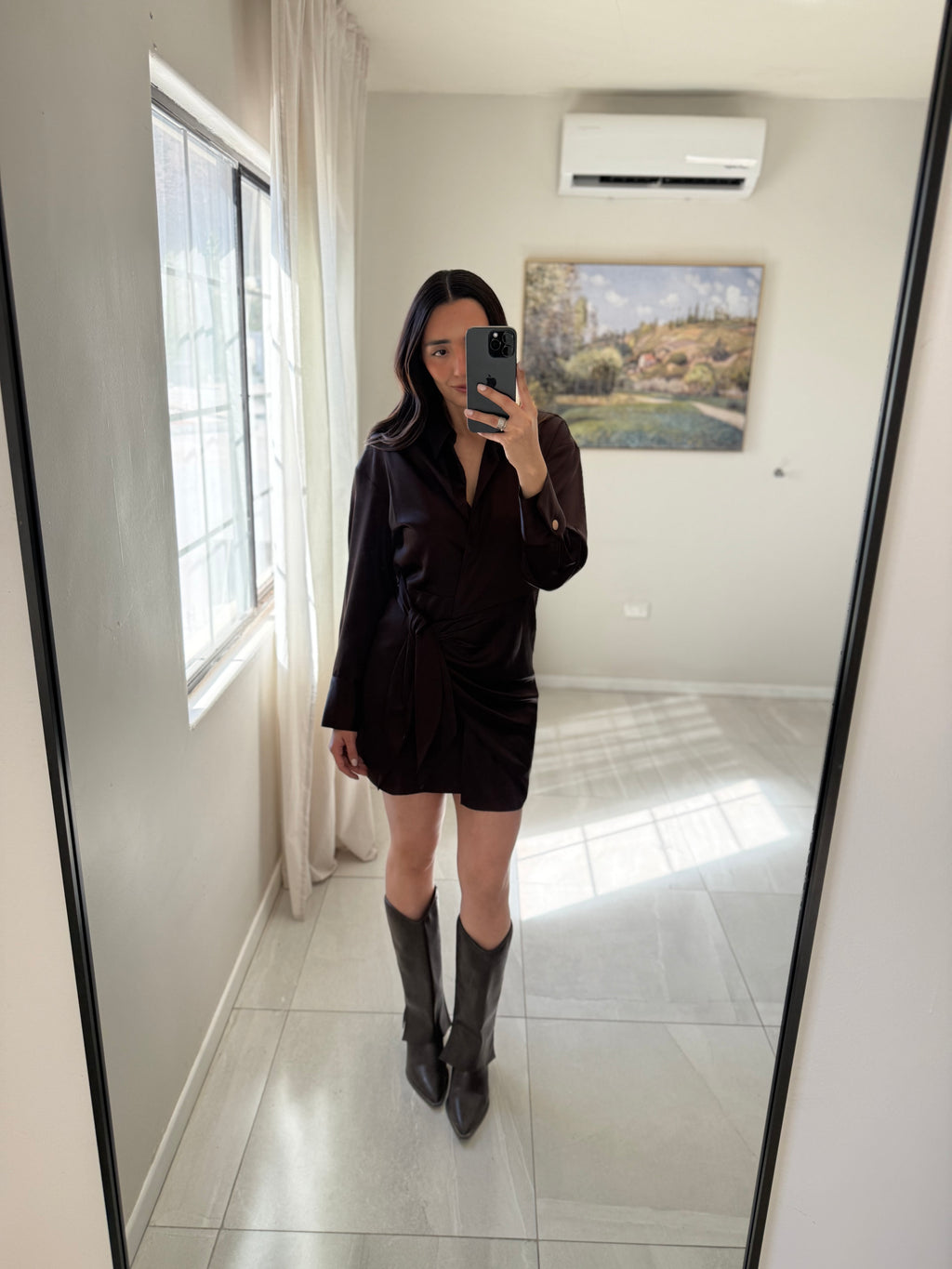 Brown Mini Dress