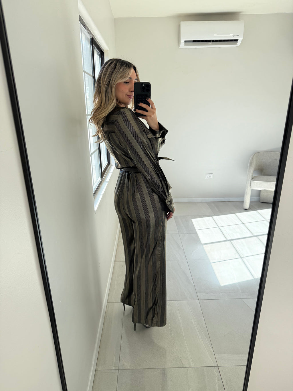 Wide Leg jumpsuit Black Gold