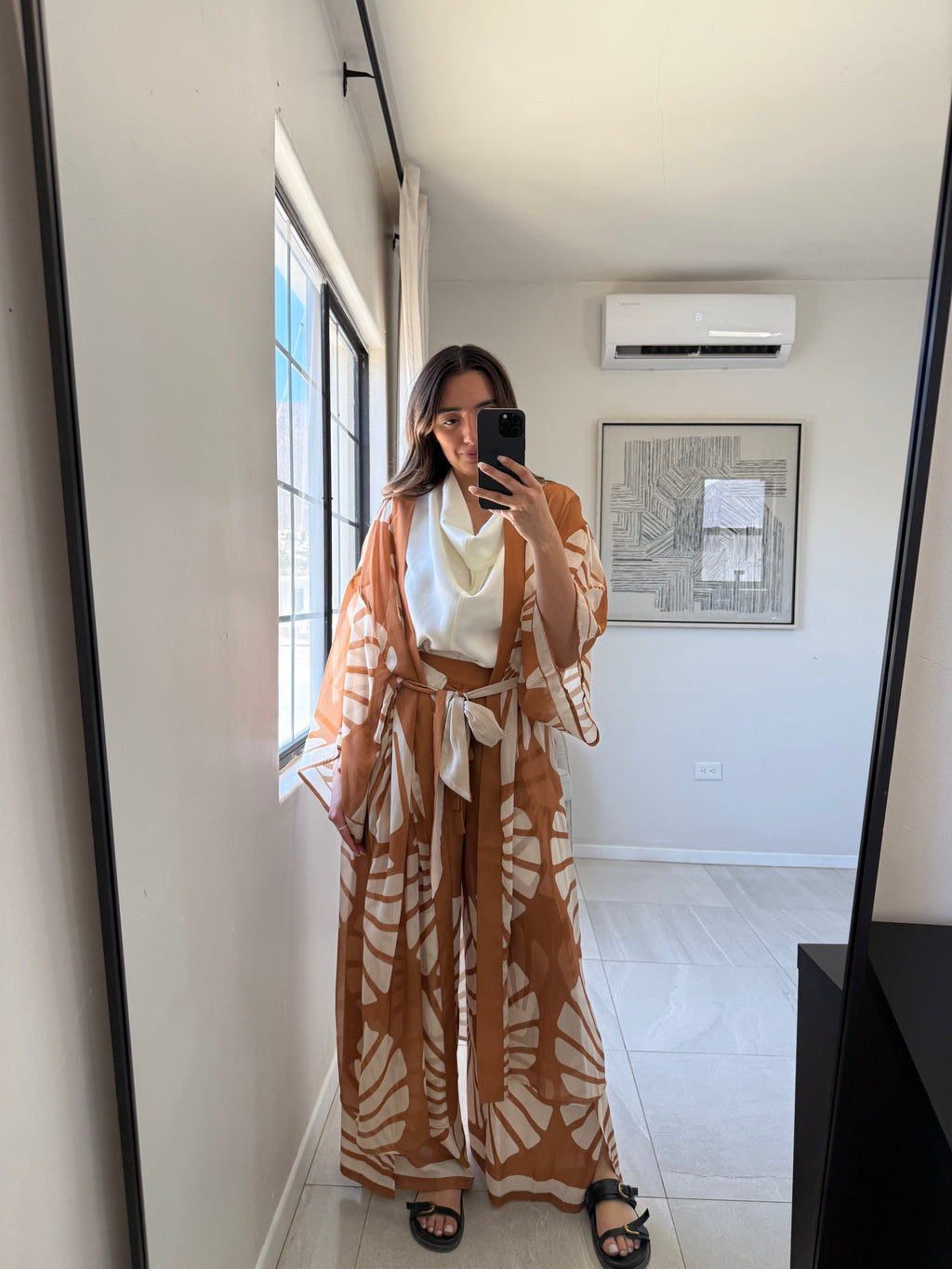 Printed Kimono Cover Up