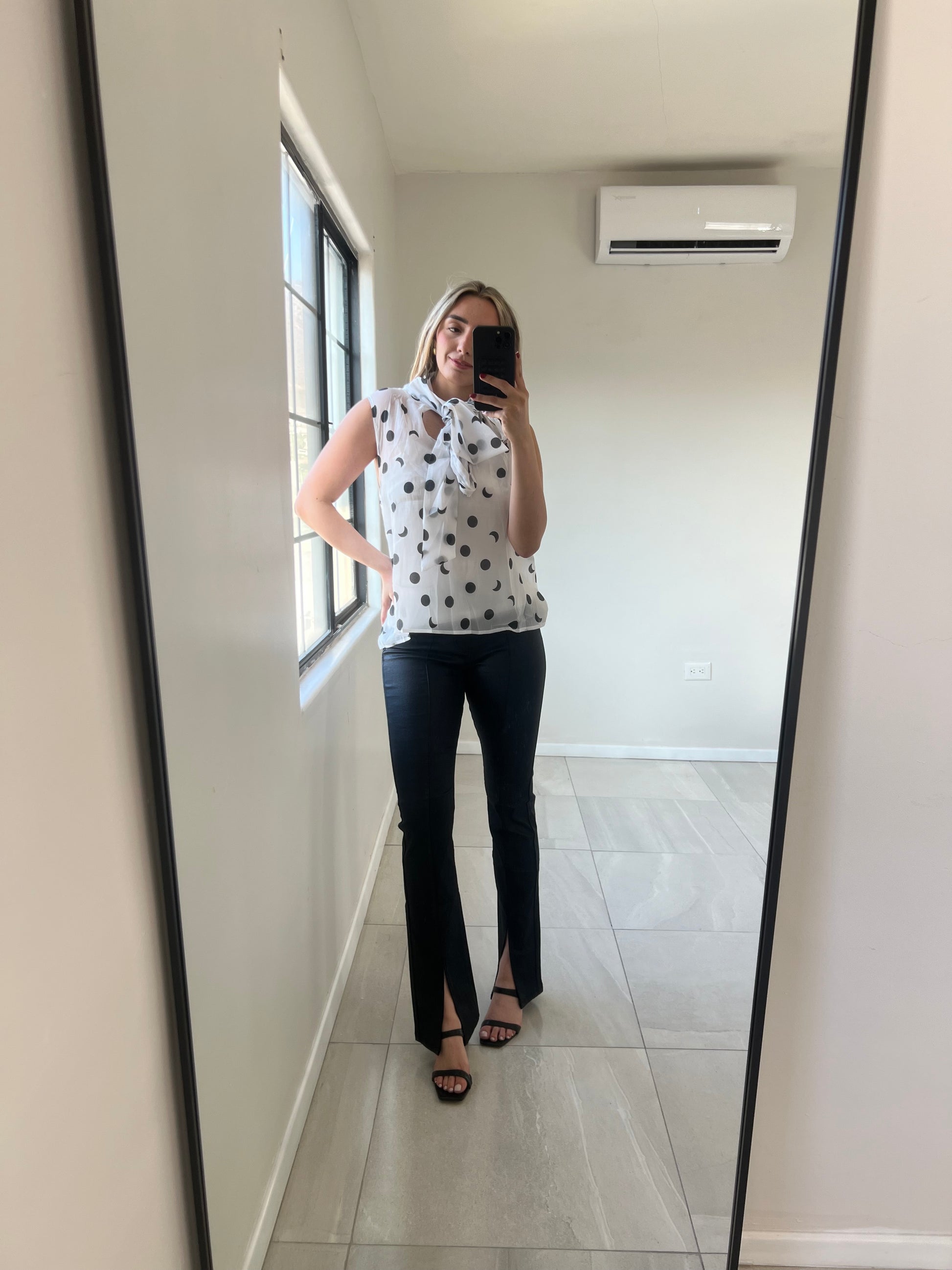 Polka White & Black Tshirt