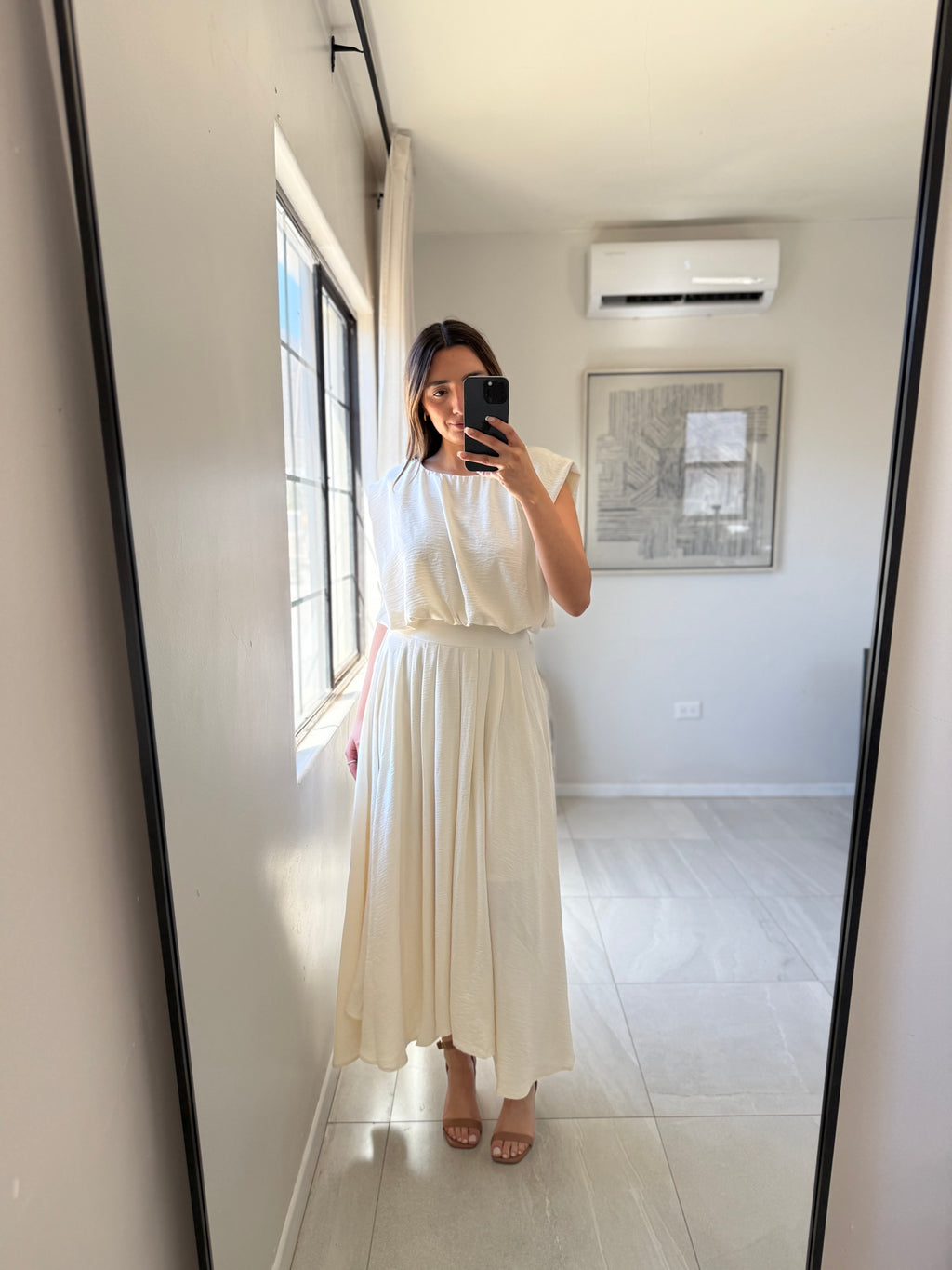 Sleeveless Ballon Cream Set