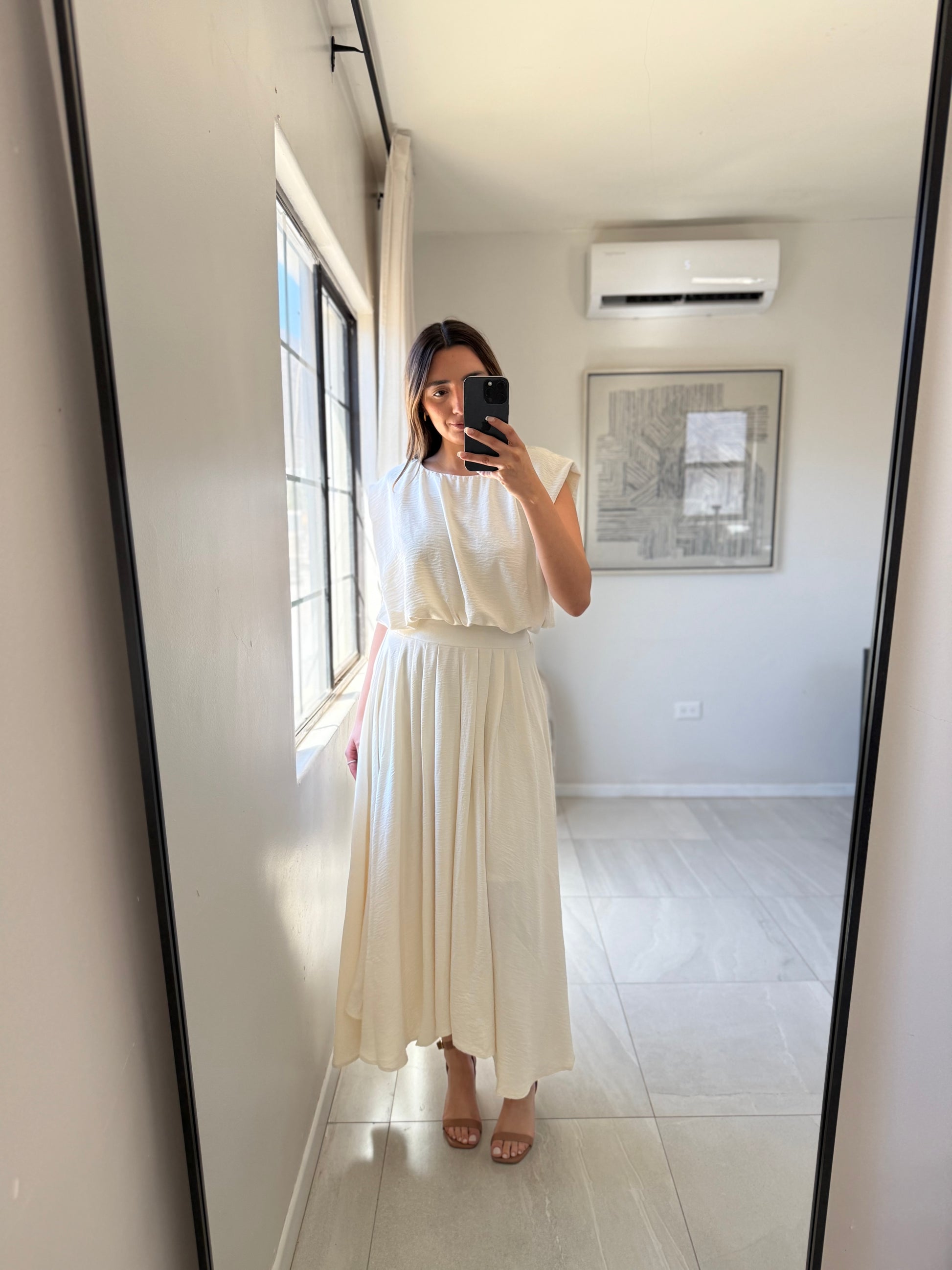 Sleeveless Ballon Cream Set