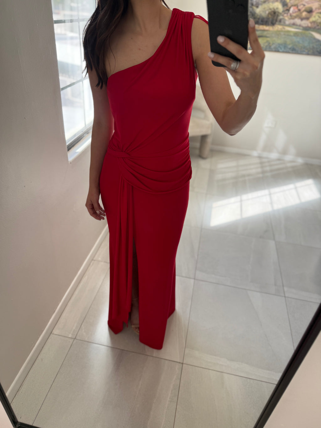 Xs Scape Red Maxi Dress