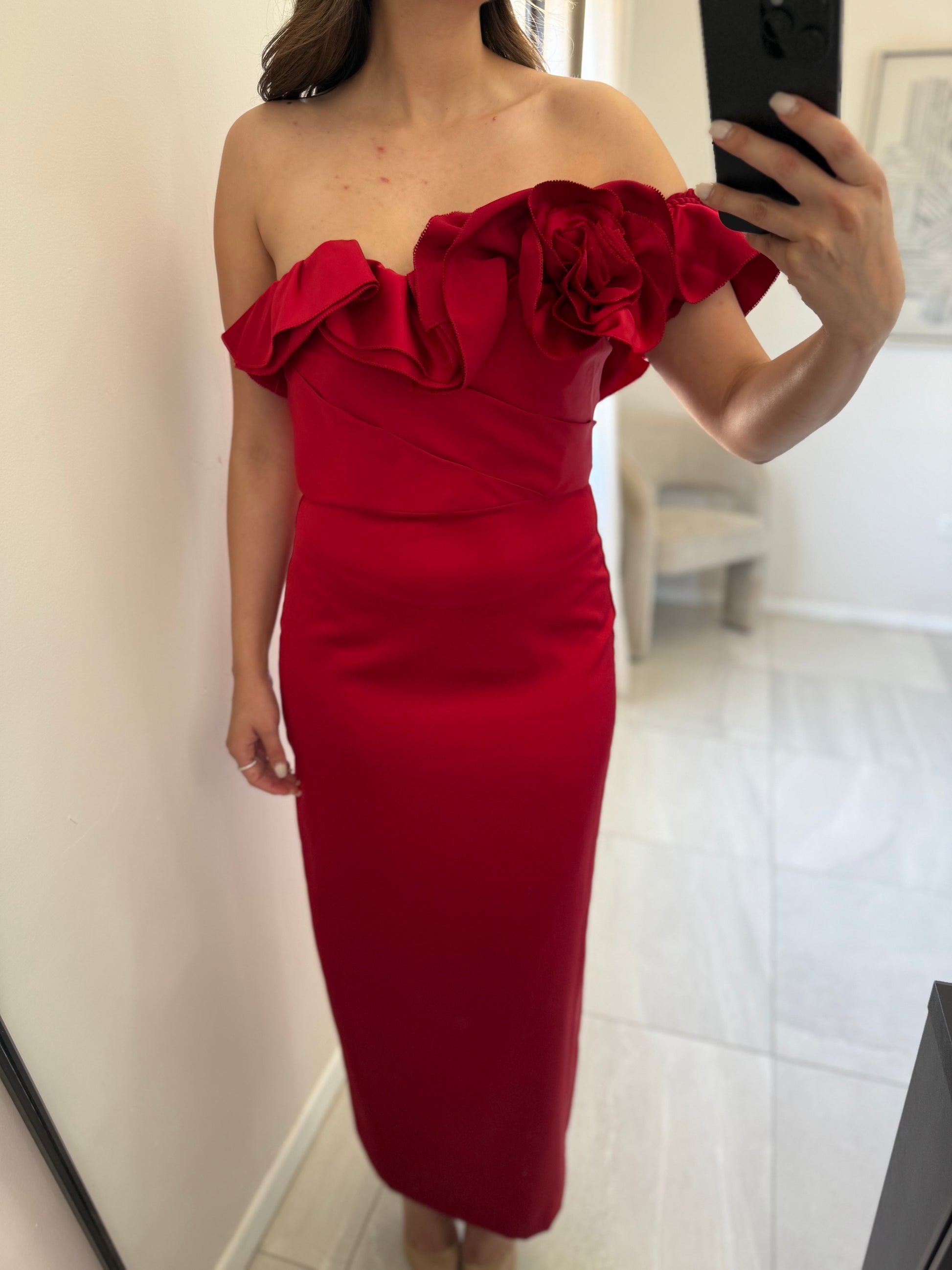 Muse By Marchessa Red Midi Dress