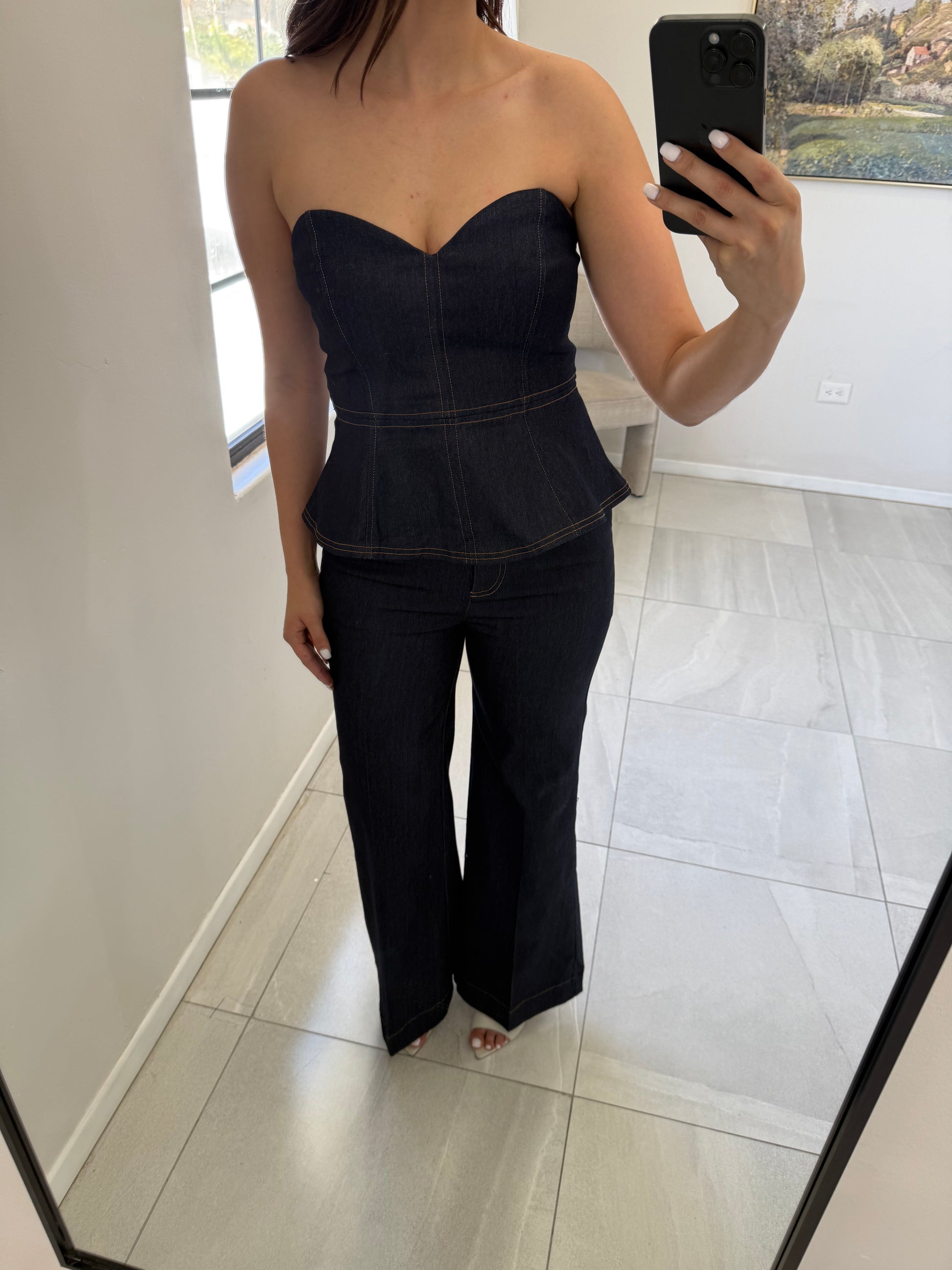 Denim Strapless Set