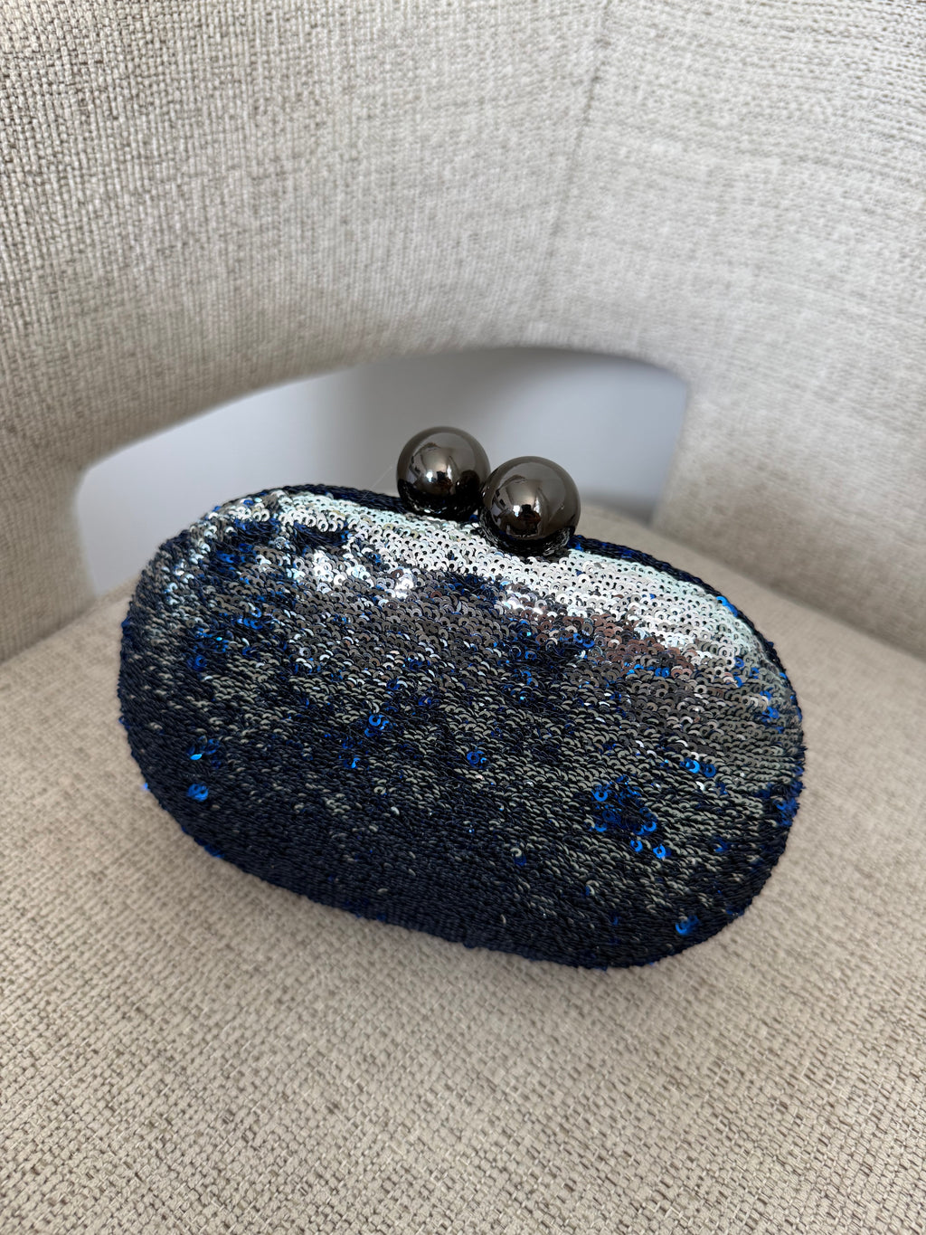 Leona Sequins Clutch Midnight Blue