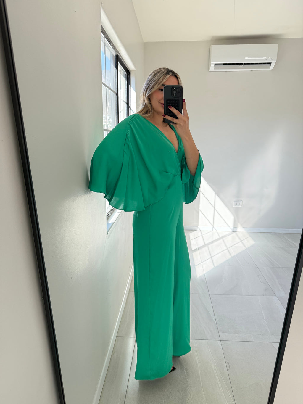 Green Silk Jumpsuit