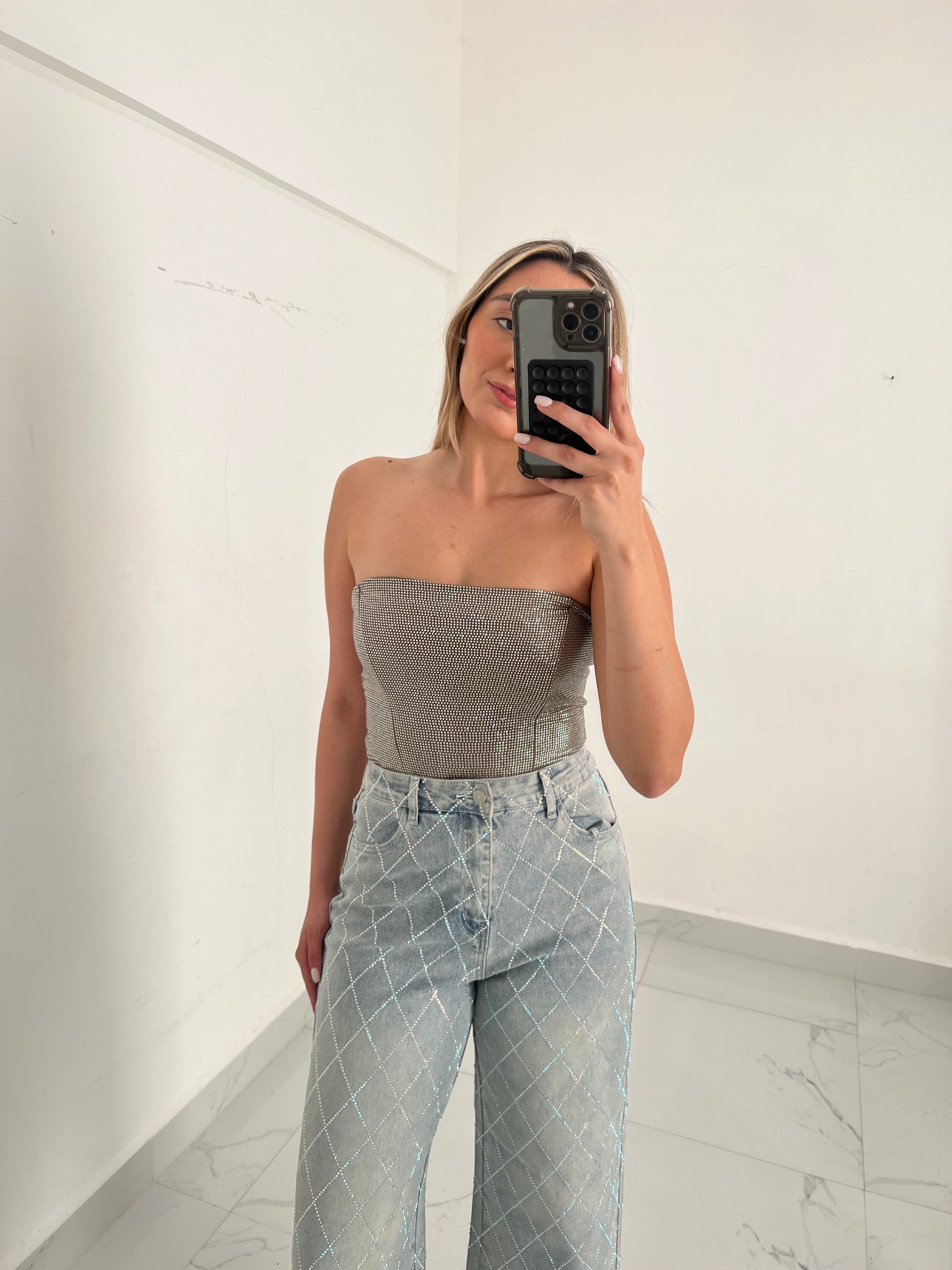 Brown Cristals Corset