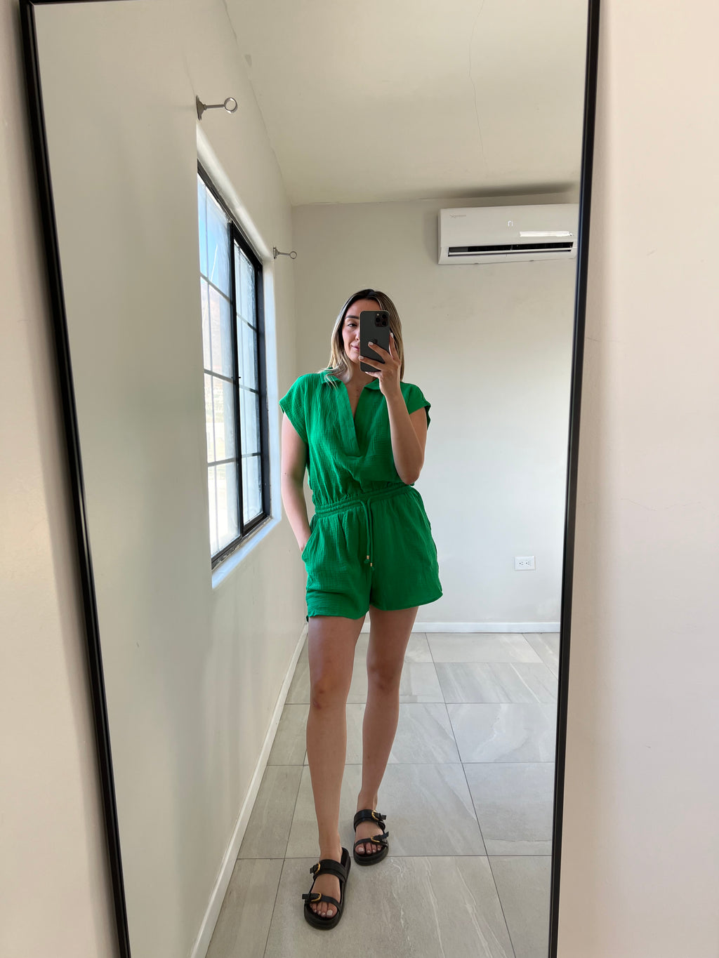 Cotton Green Romper
