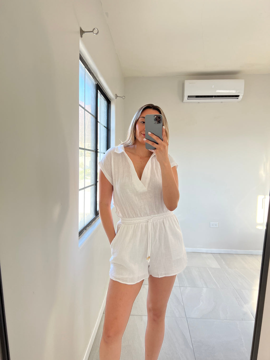 Cotton White Romper