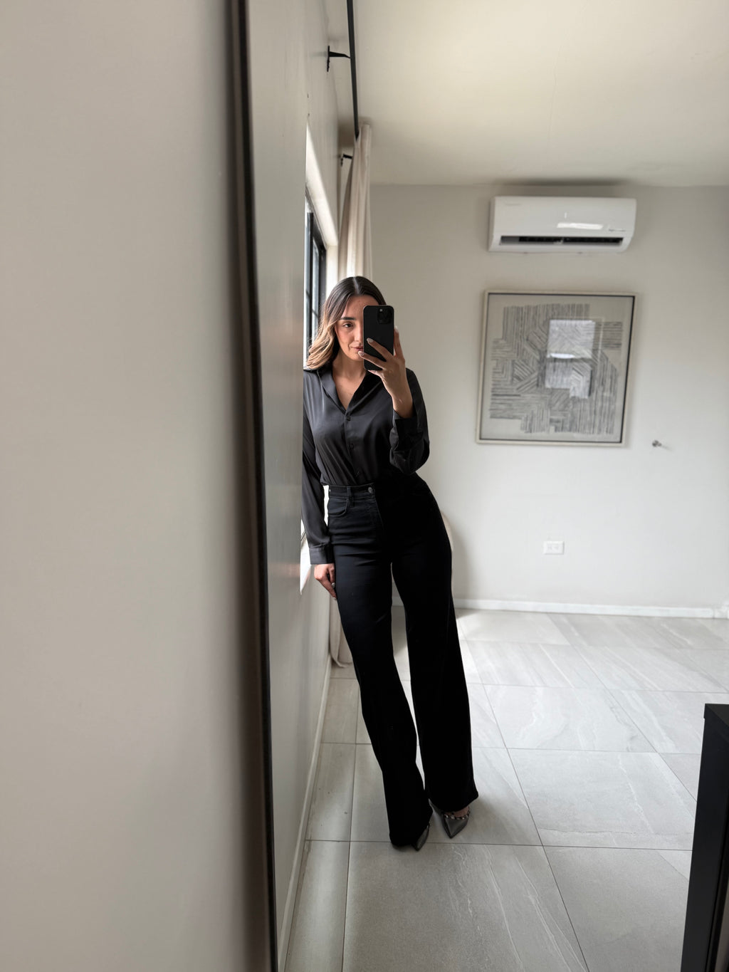 Blusa Satinada Black