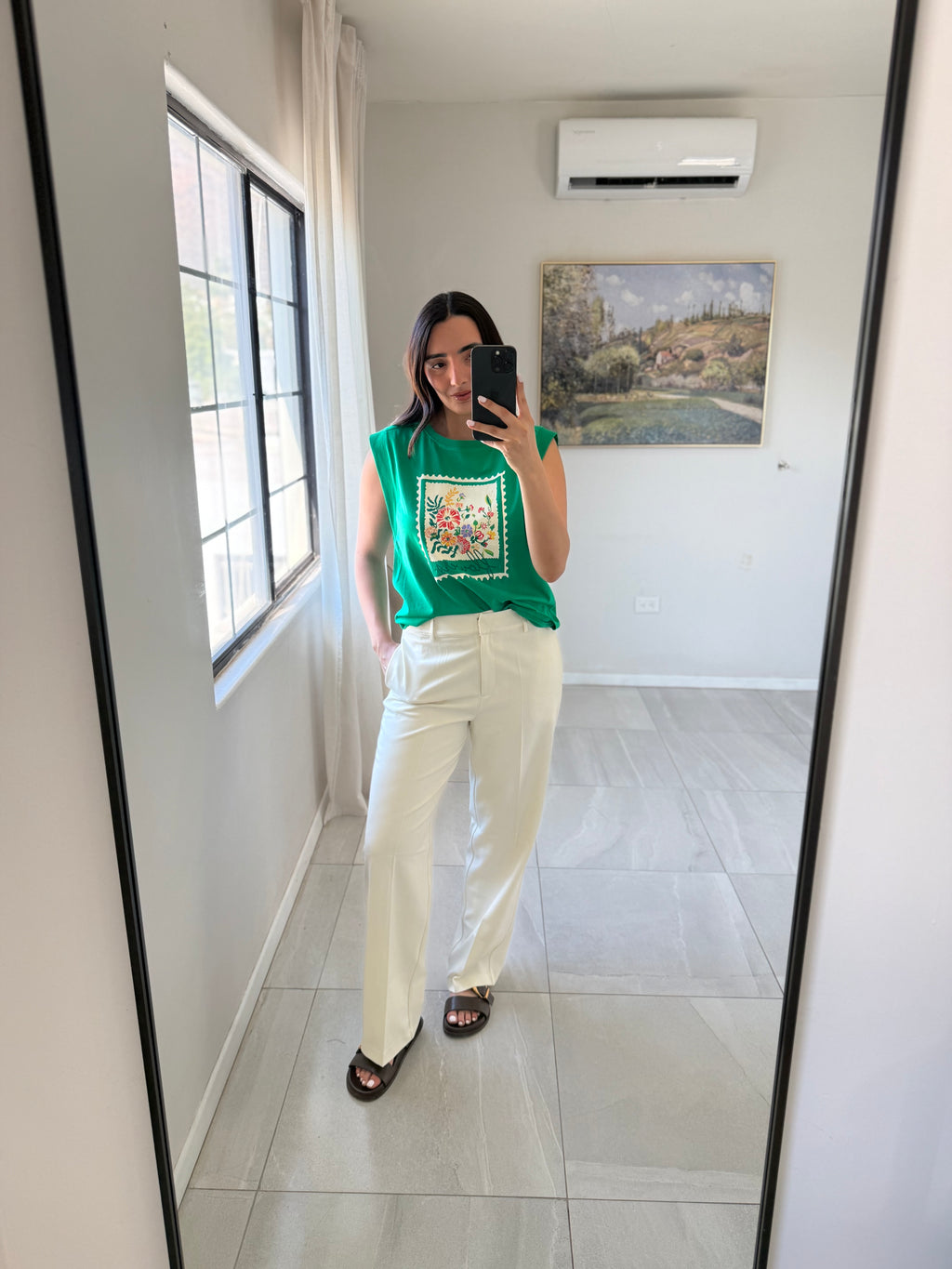 Pantalón Straight Ivory
