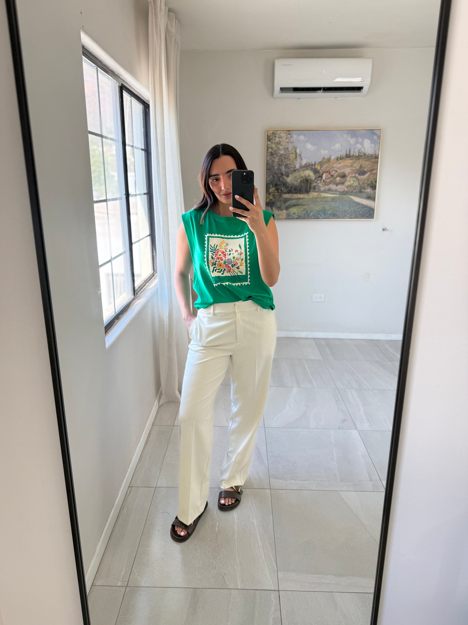 Pantalón Straight Ivory