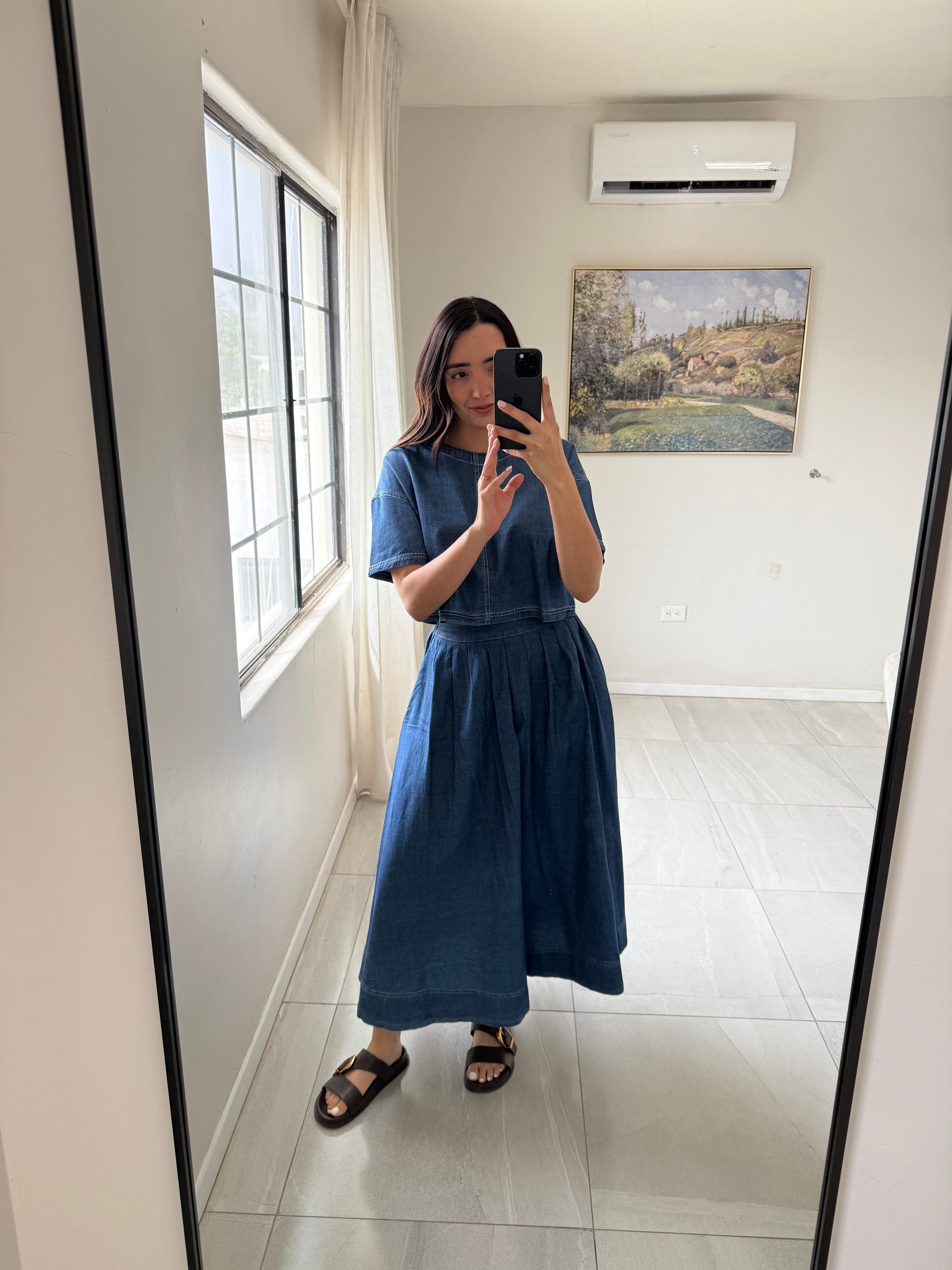Set Denim Classic Skirt