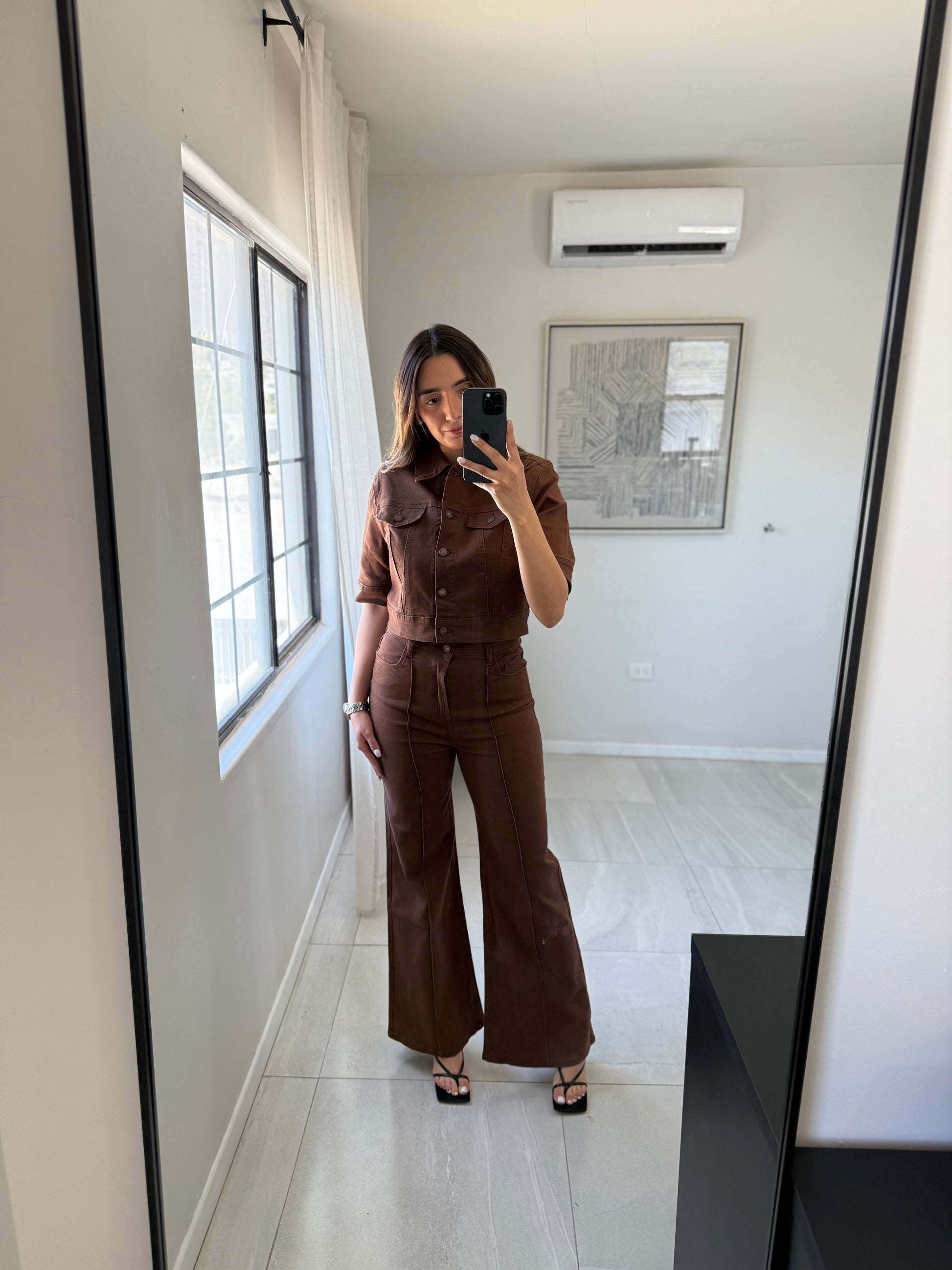 Brown Till Jacket Set