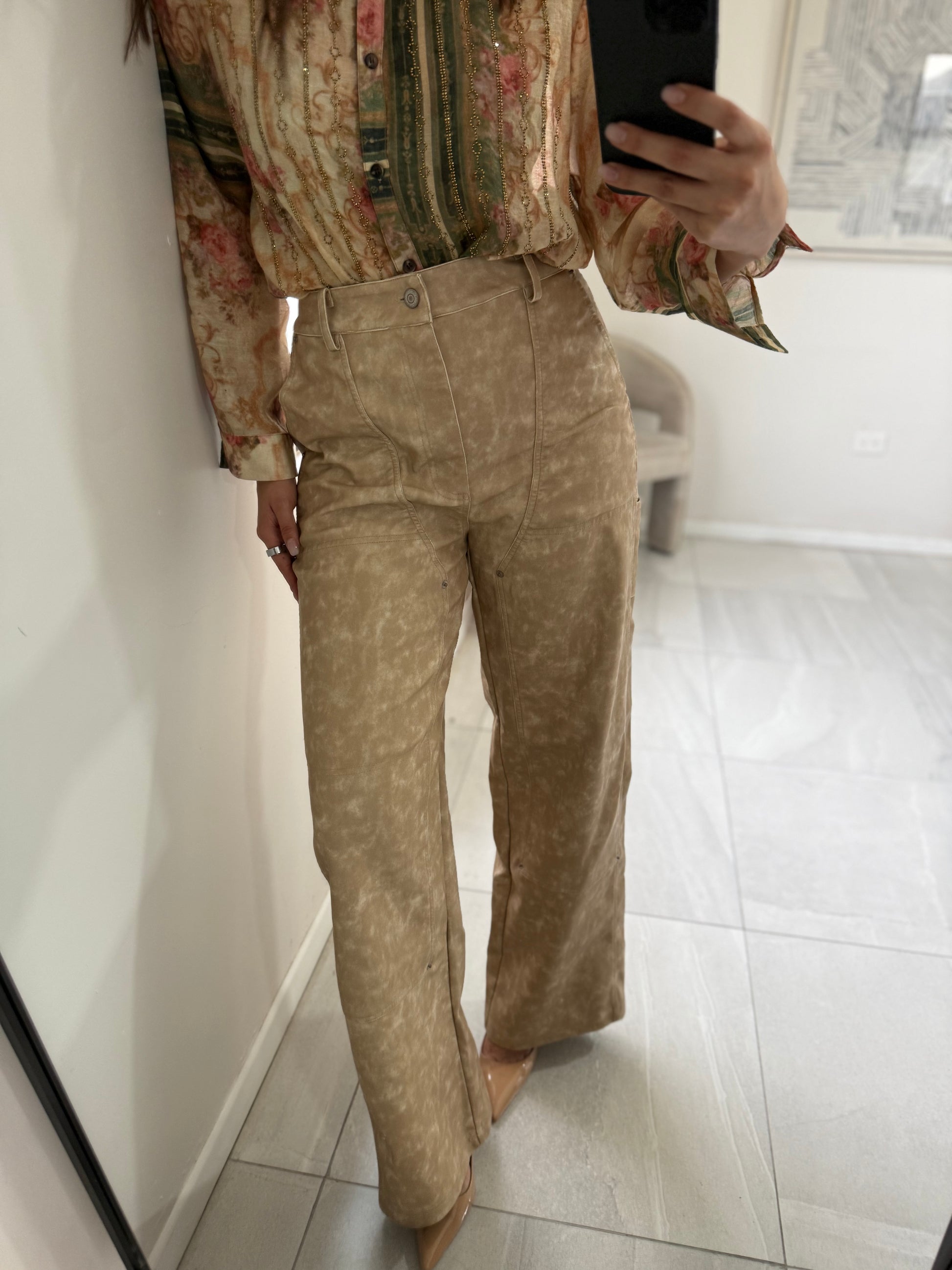 Leather Carpenter Pant