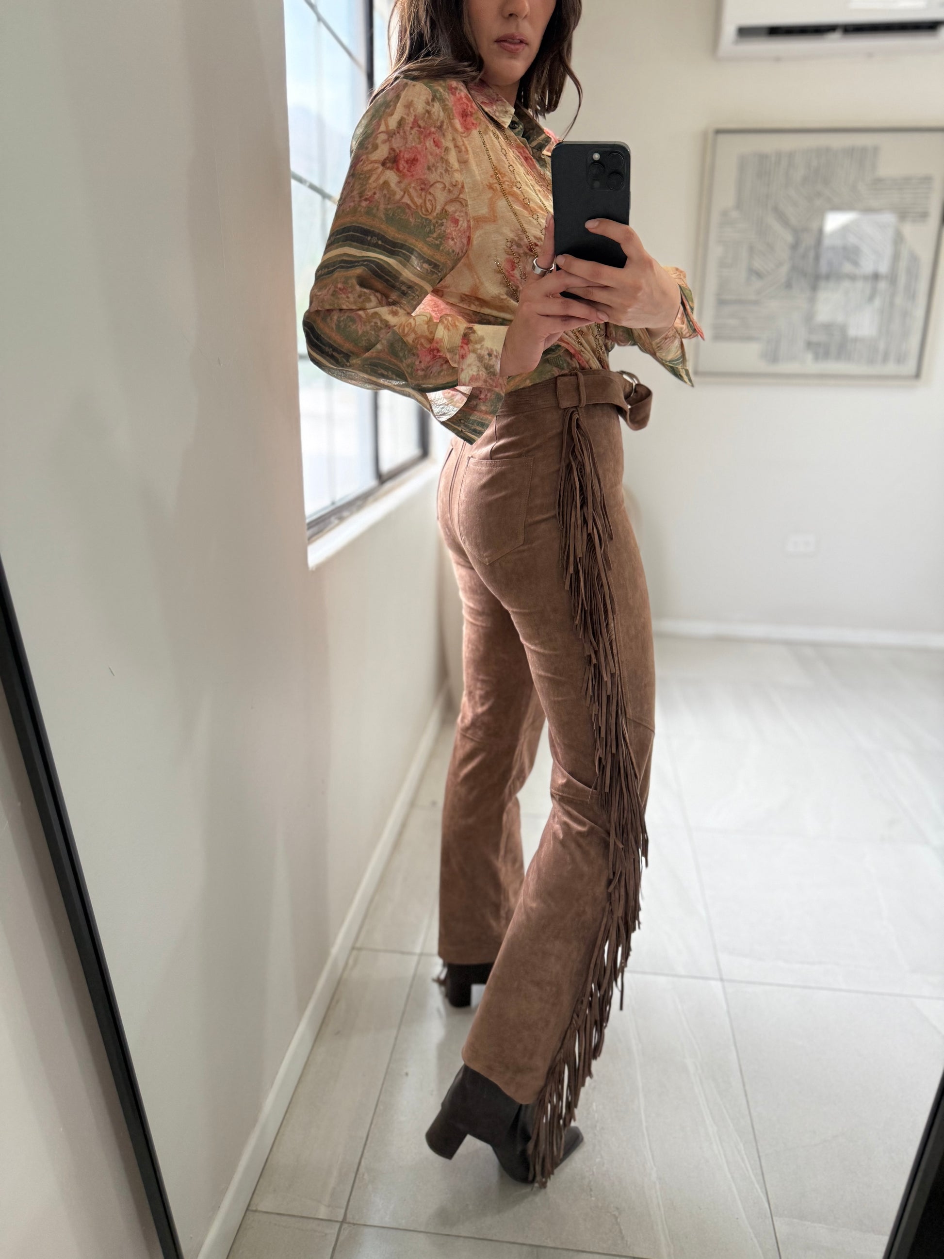 Cow Fringe Pants