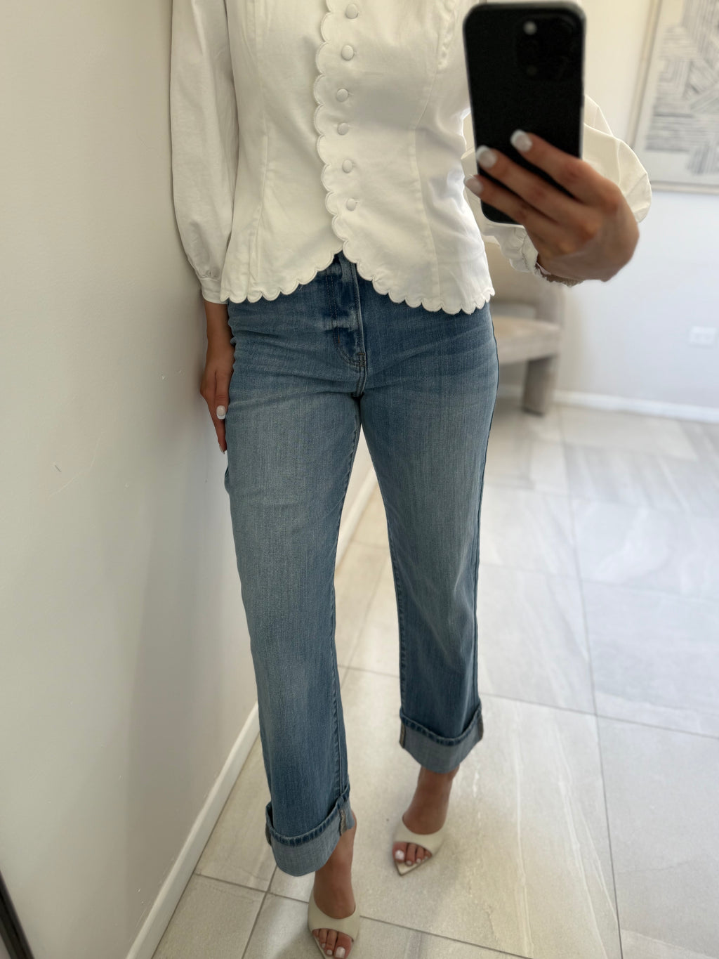 High Rise Medium Dad Jeans Cuff