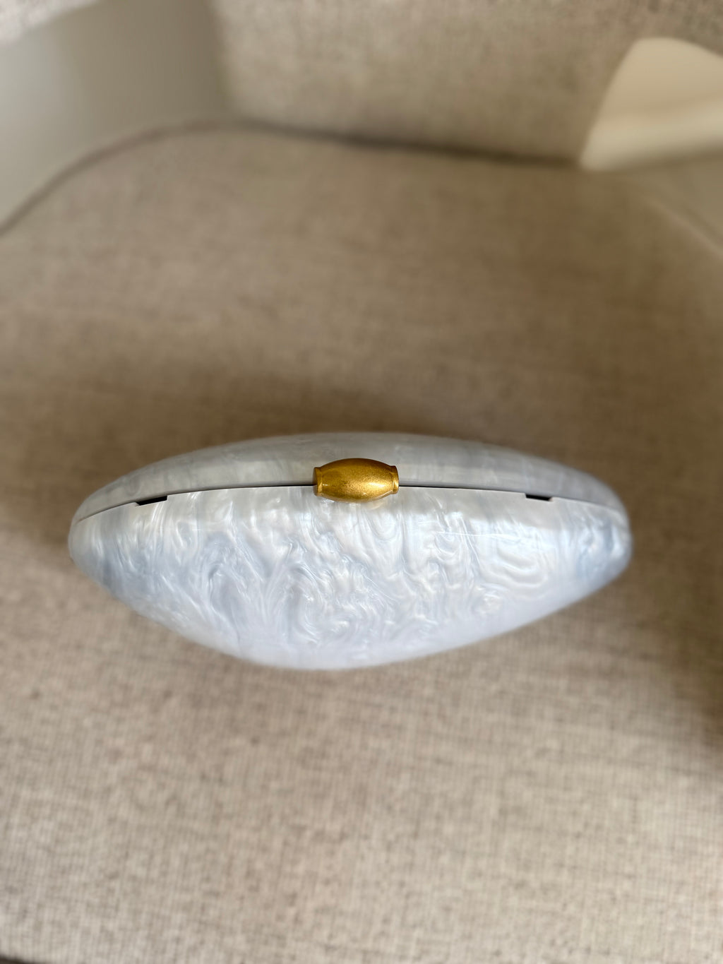 Barbarita Resin Clutch White