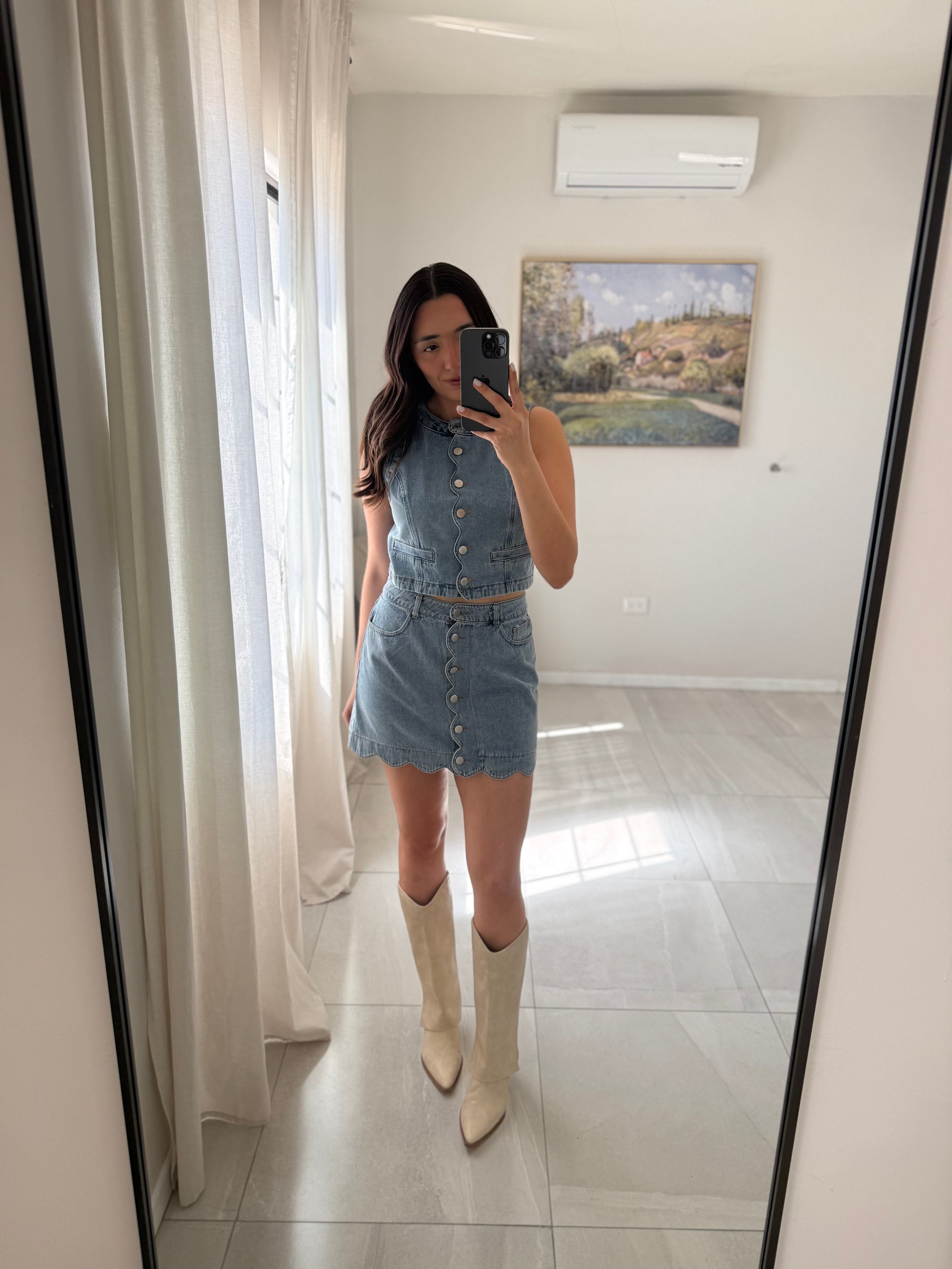 Denim Skirt Set Mini
