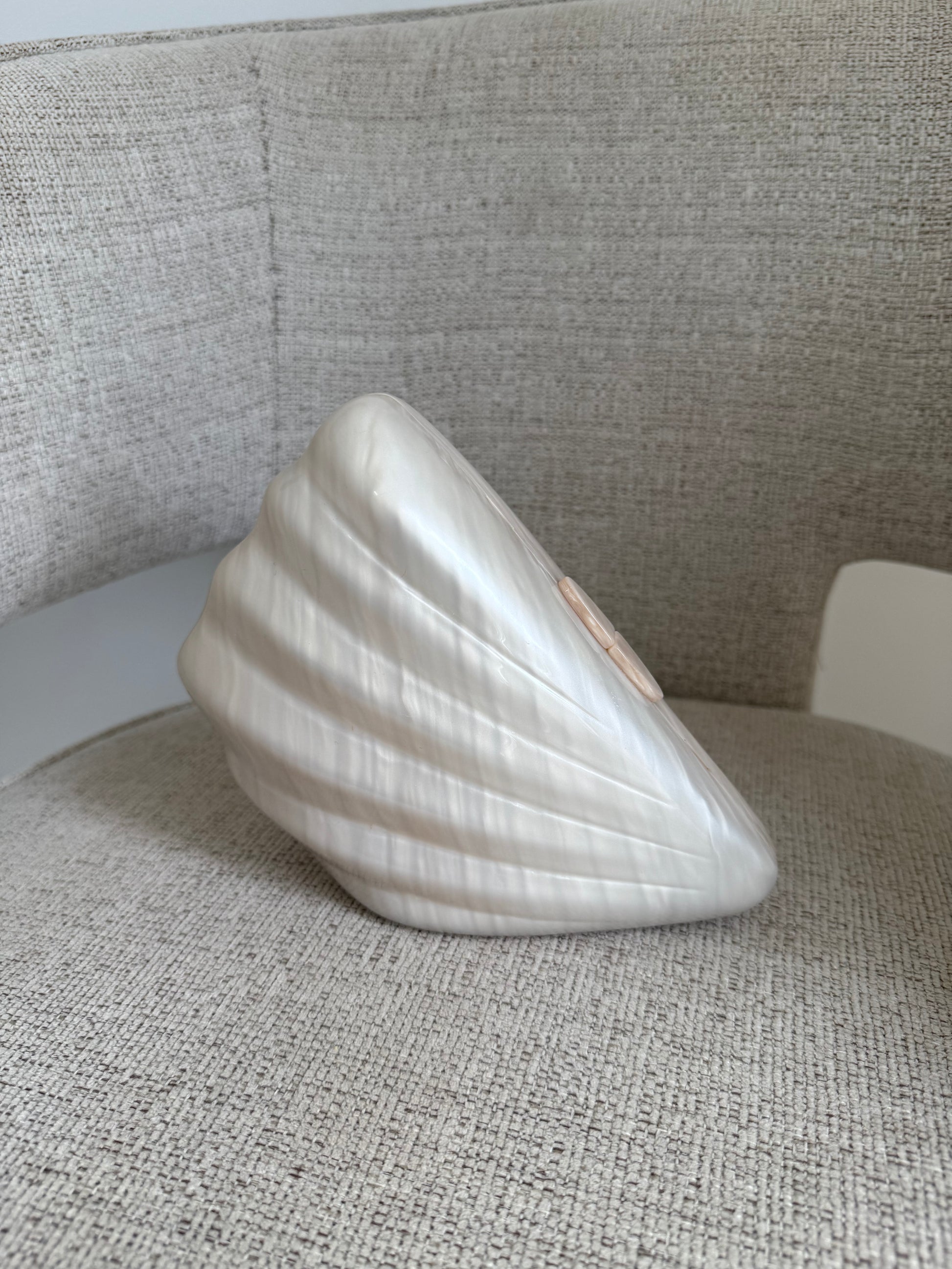 Shell Clutch White