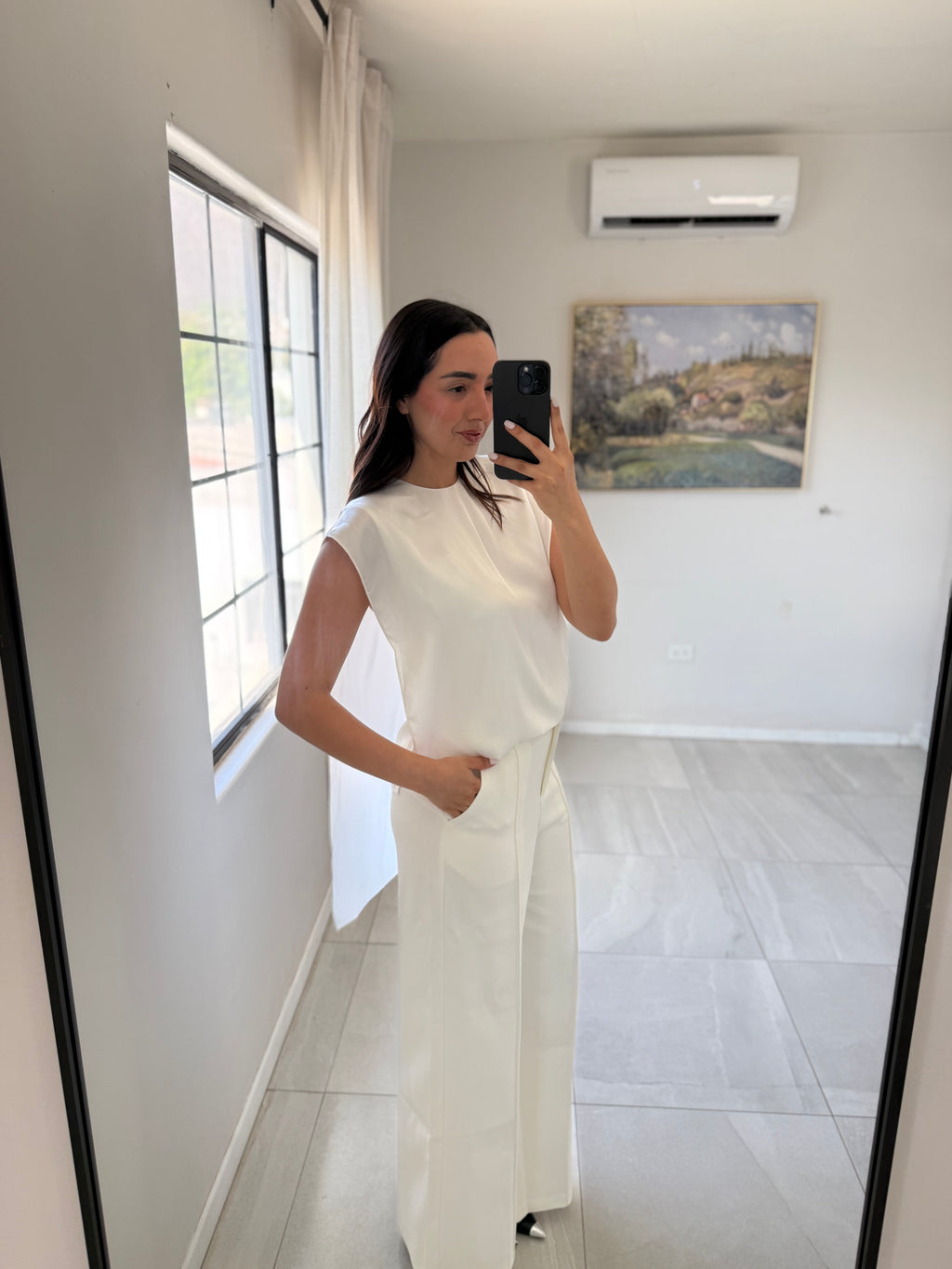 White Layer Assymetrical Top