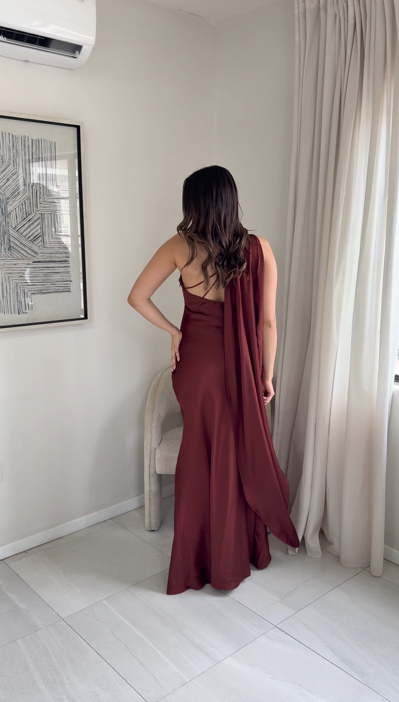 Vestido Scarf Merlot