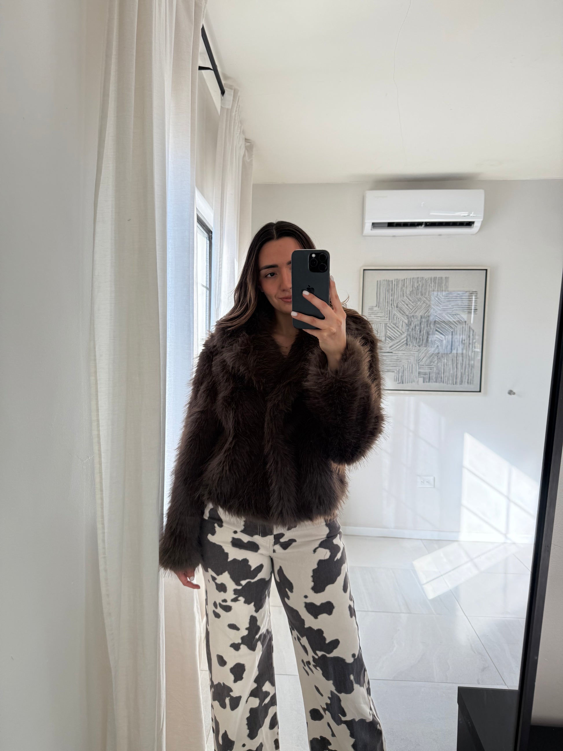 Brown Faux Fur Jacket