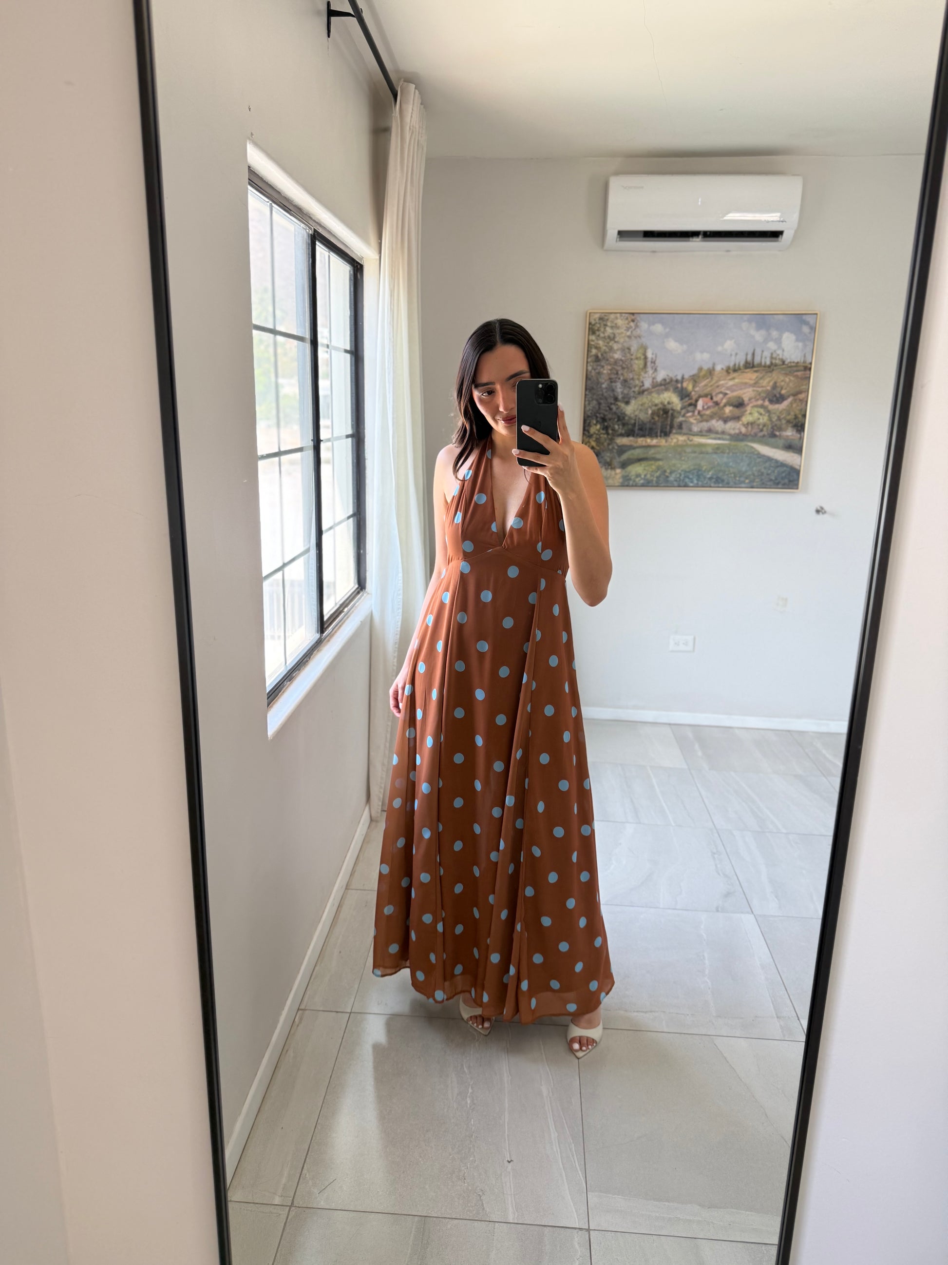 Azure Circle Maxi Dress