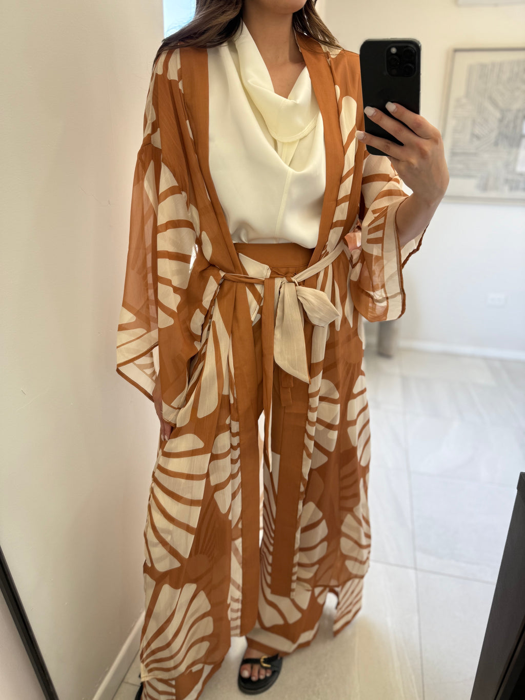 Printed Kimono Cover Up