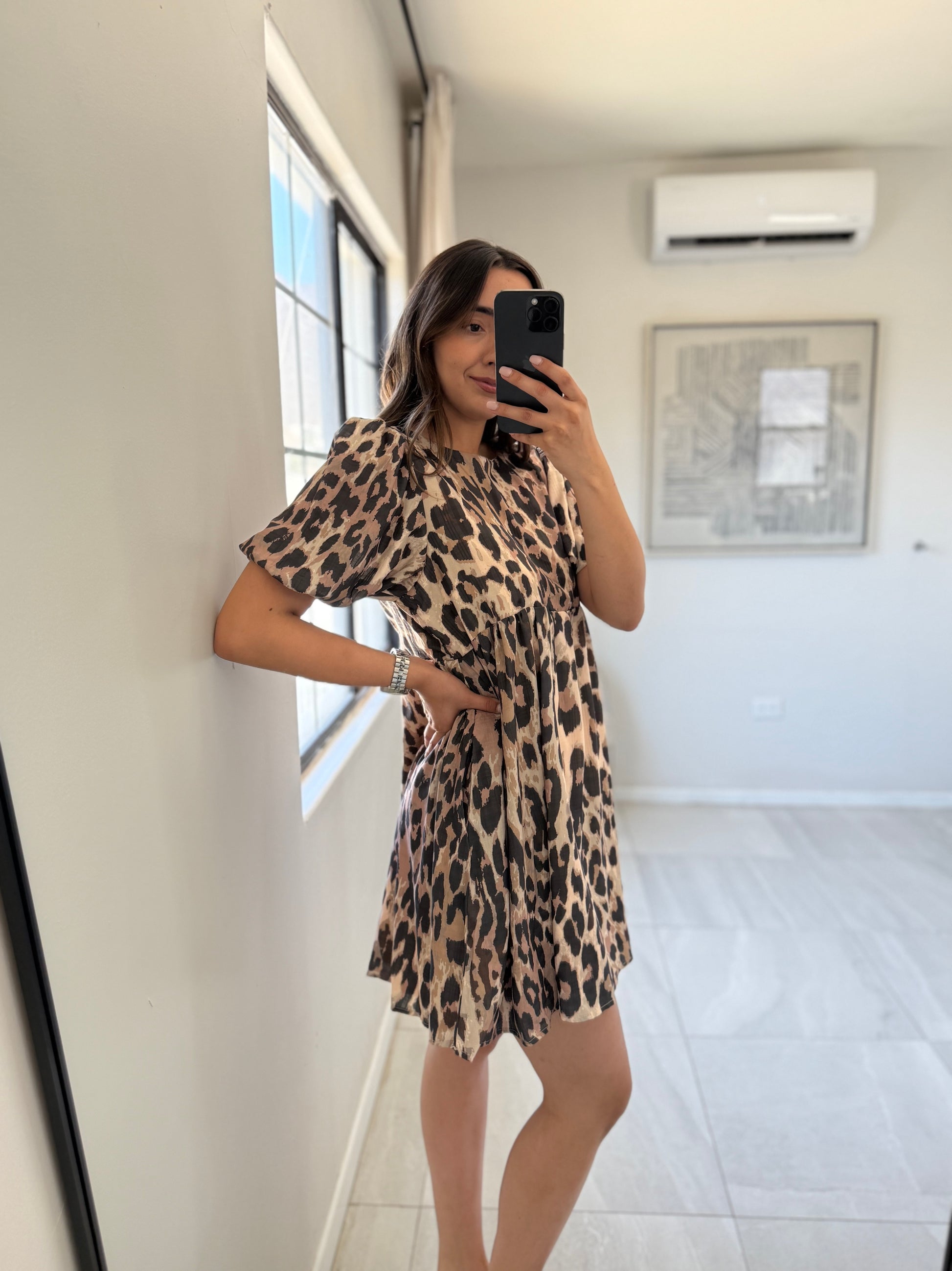 Mini Animal Print Dress
