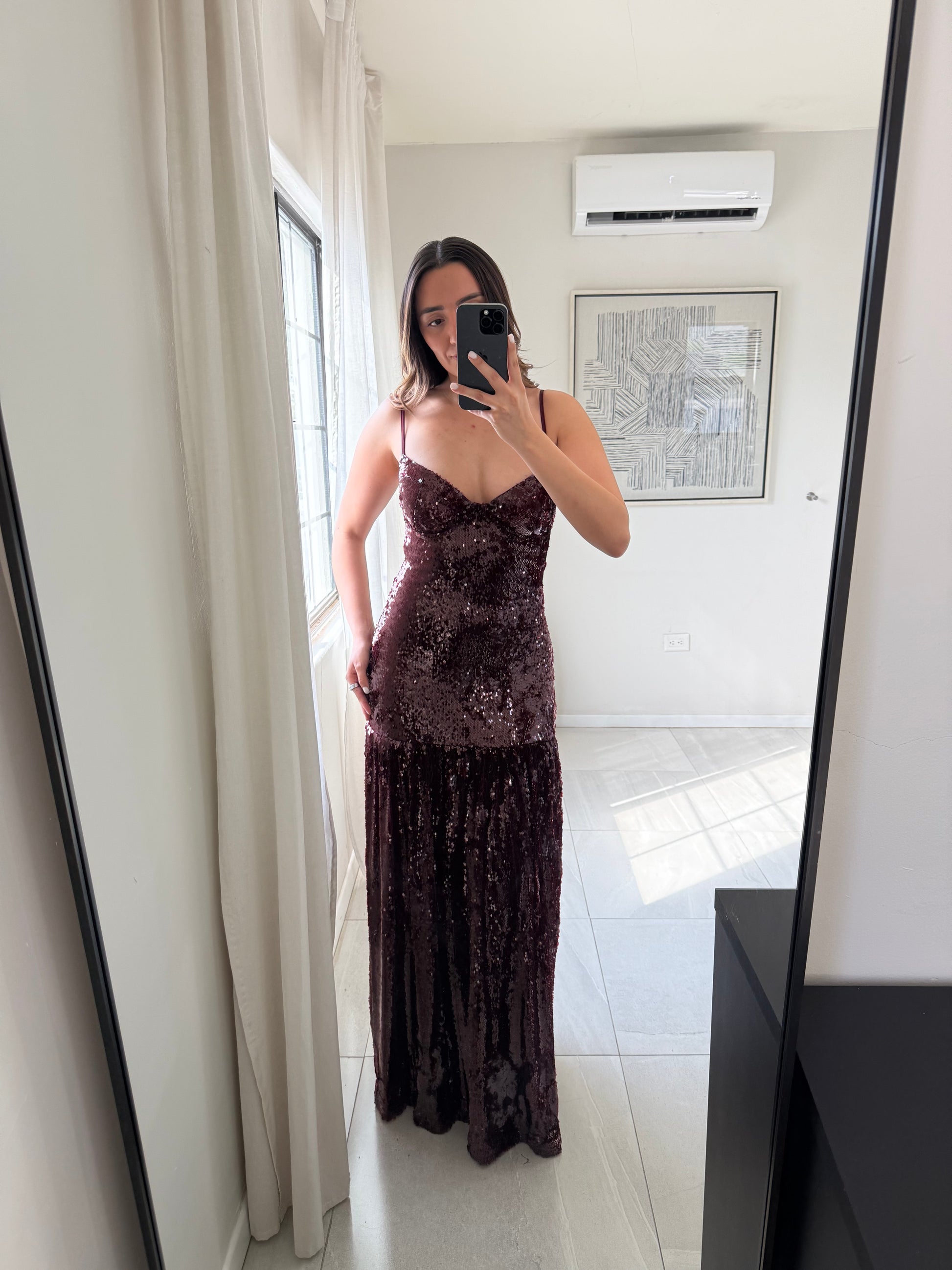 Dress Sequin Burgundy