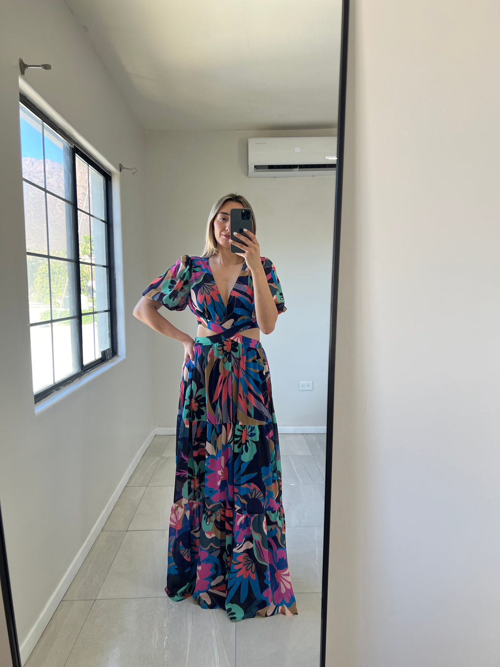 Vestido Cut Out Navy Blue