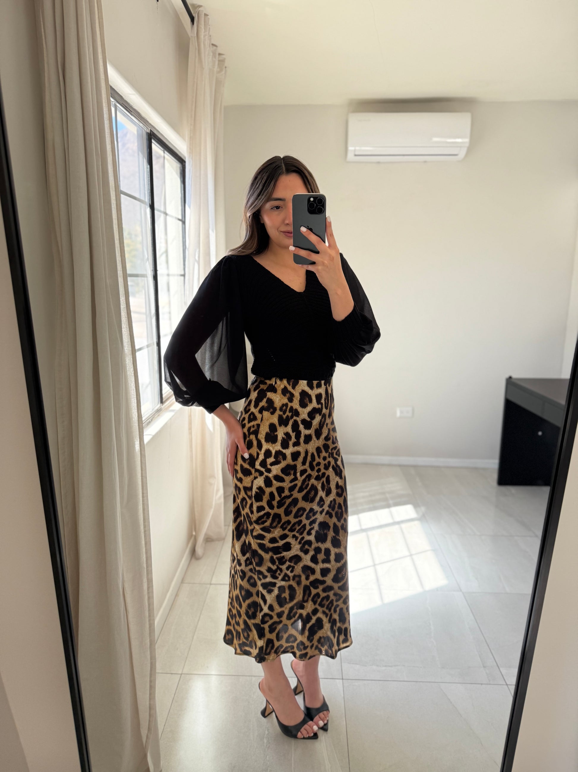 Black Mixed Sweater Top