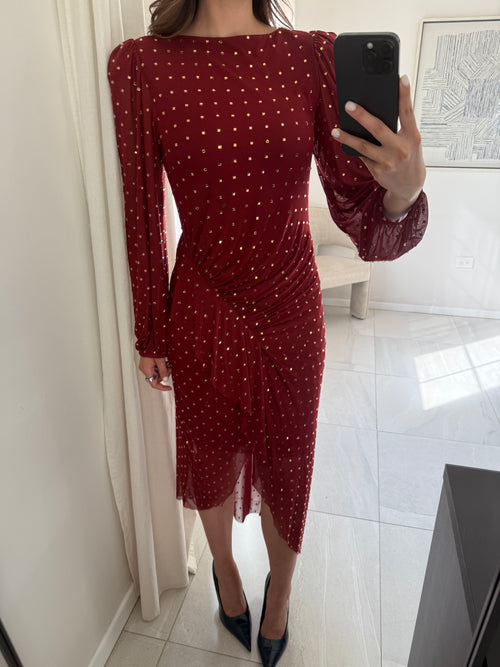 Alex Marie Burgundy Crystal