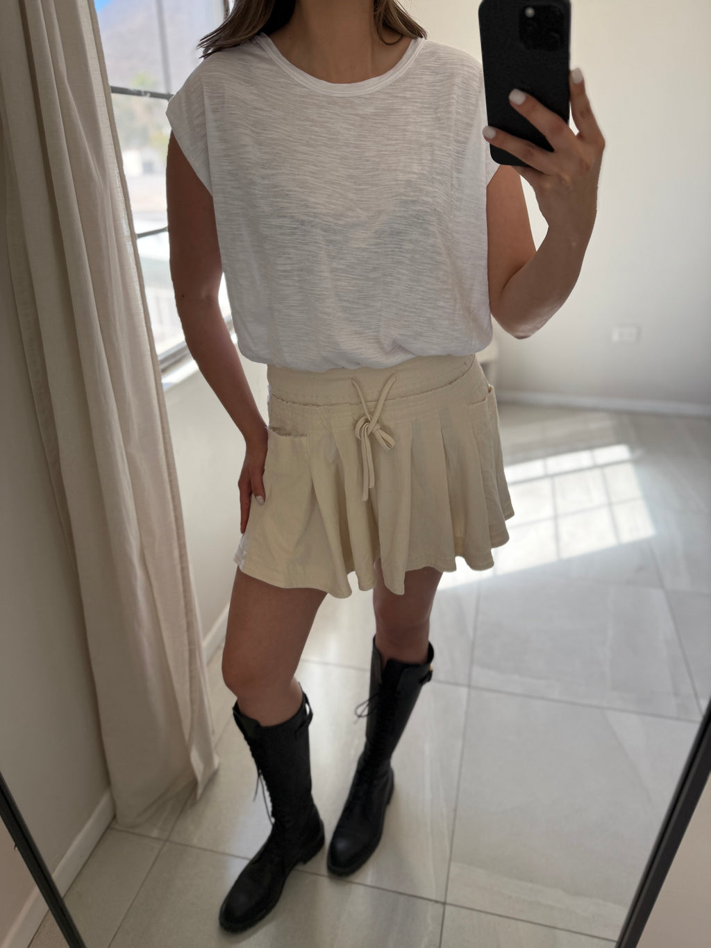Ecru Mini Dress