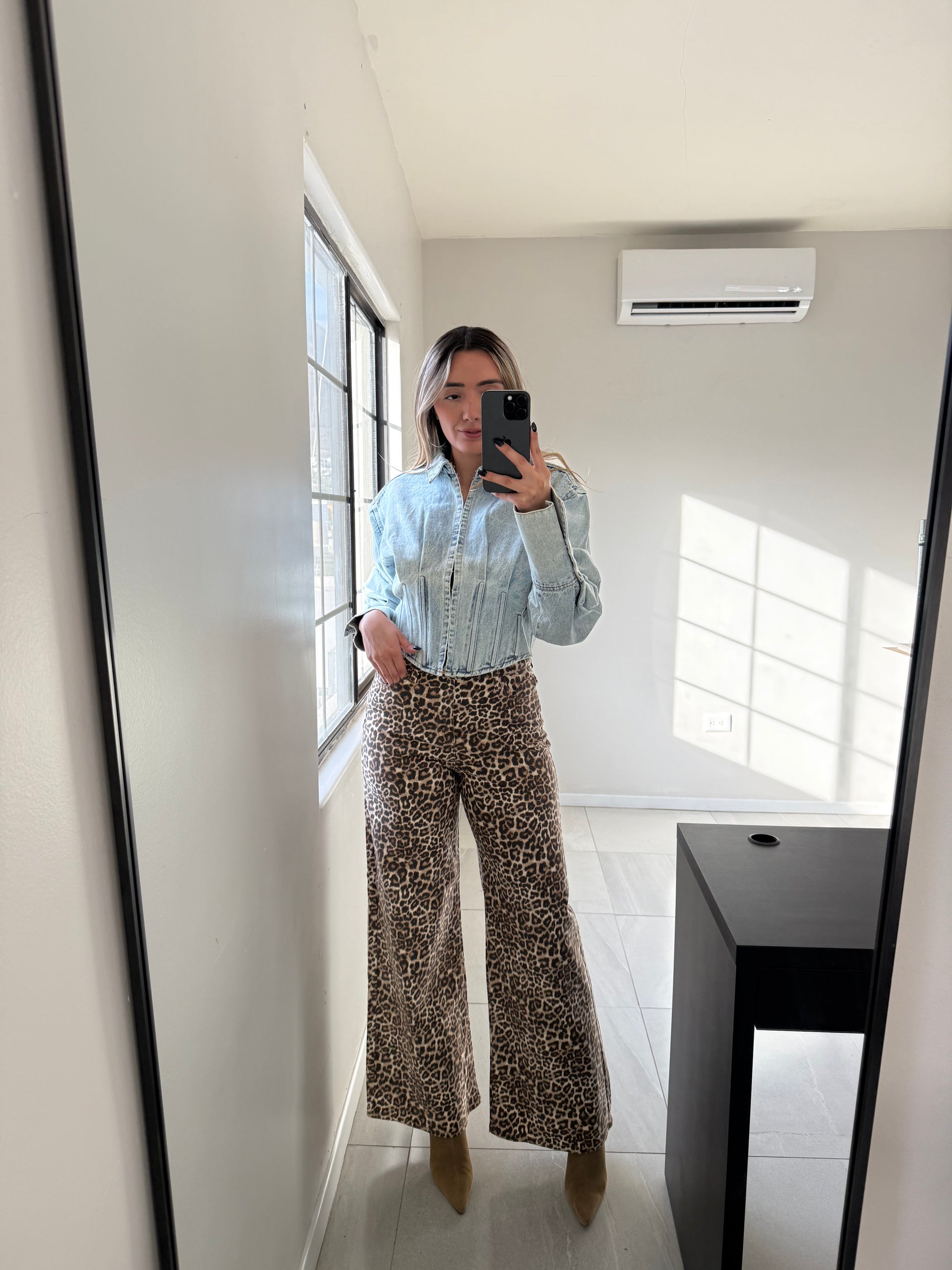 Acid Washed Denim Top