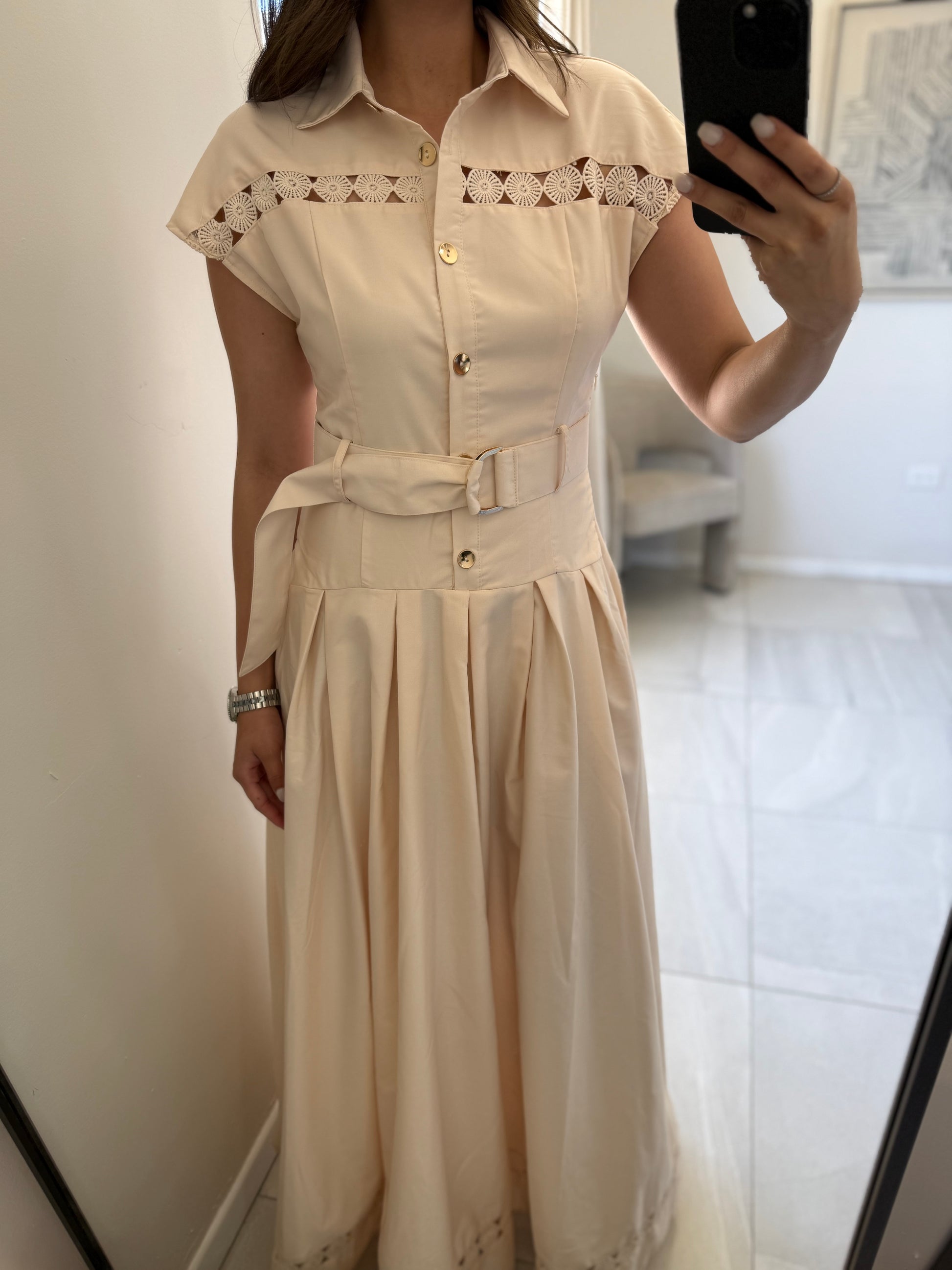 Beige Chic Maxi Dress